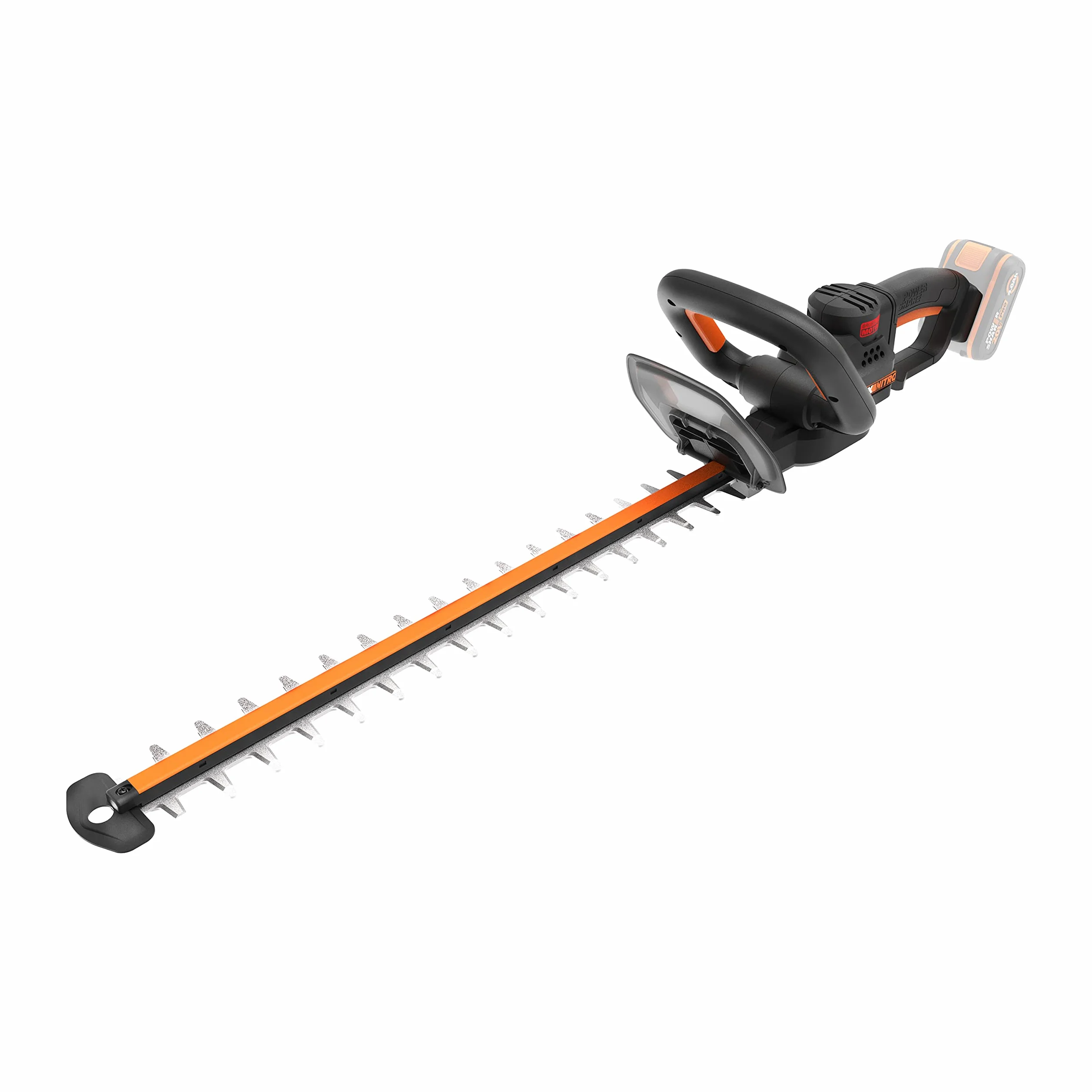 WORX WG263E.9 Nitro Cortasetos a Batería 20V | Cortes uniformes con menos vibraciones | Potente motor sin escobillas | 54cm de longitud de corte | Max. Diámetro de corte 27mm | Sin batería ni cargador