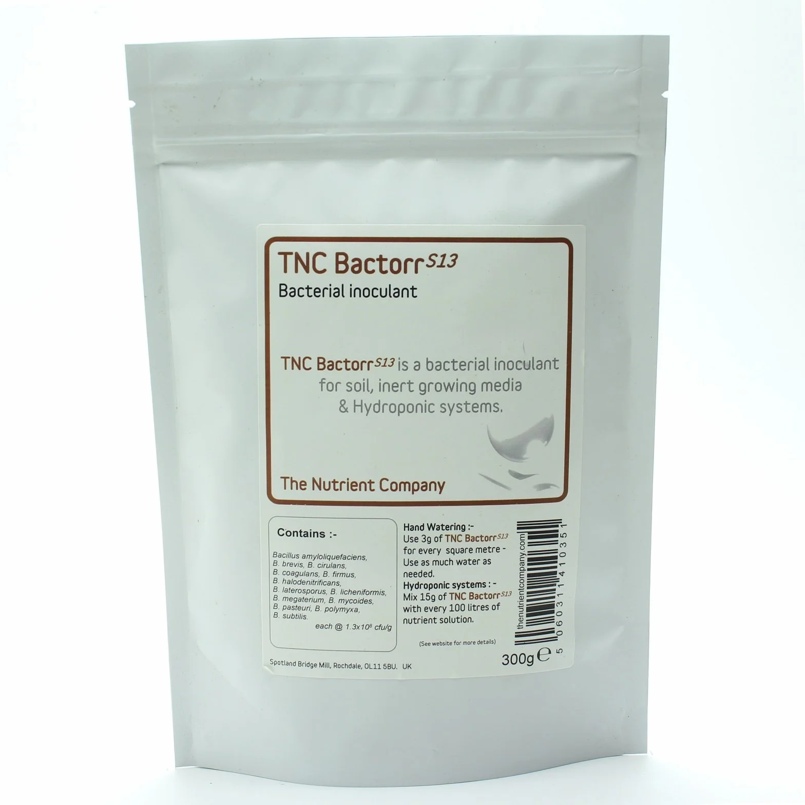 TNC BactorrS13 - bacterias de minerales para Compost de té, de ventilación y horticultura (75g)