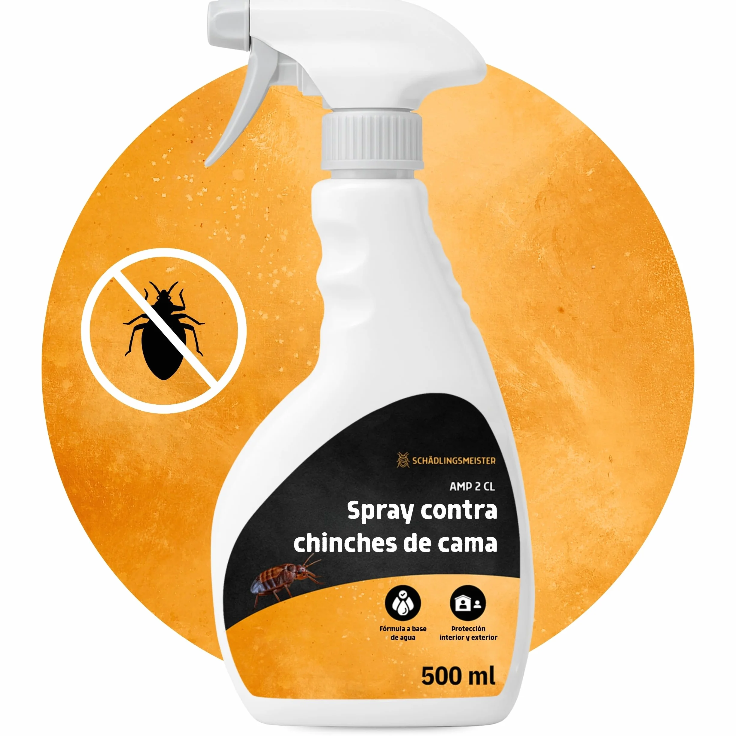 SCHÄDLINGSMEISTER ® Spray contra chinches 500 ml - Agente para fundas de colchón y textiles - Control eficaz de chinches sin permetrina - Spray contra chinches - Made in Germany