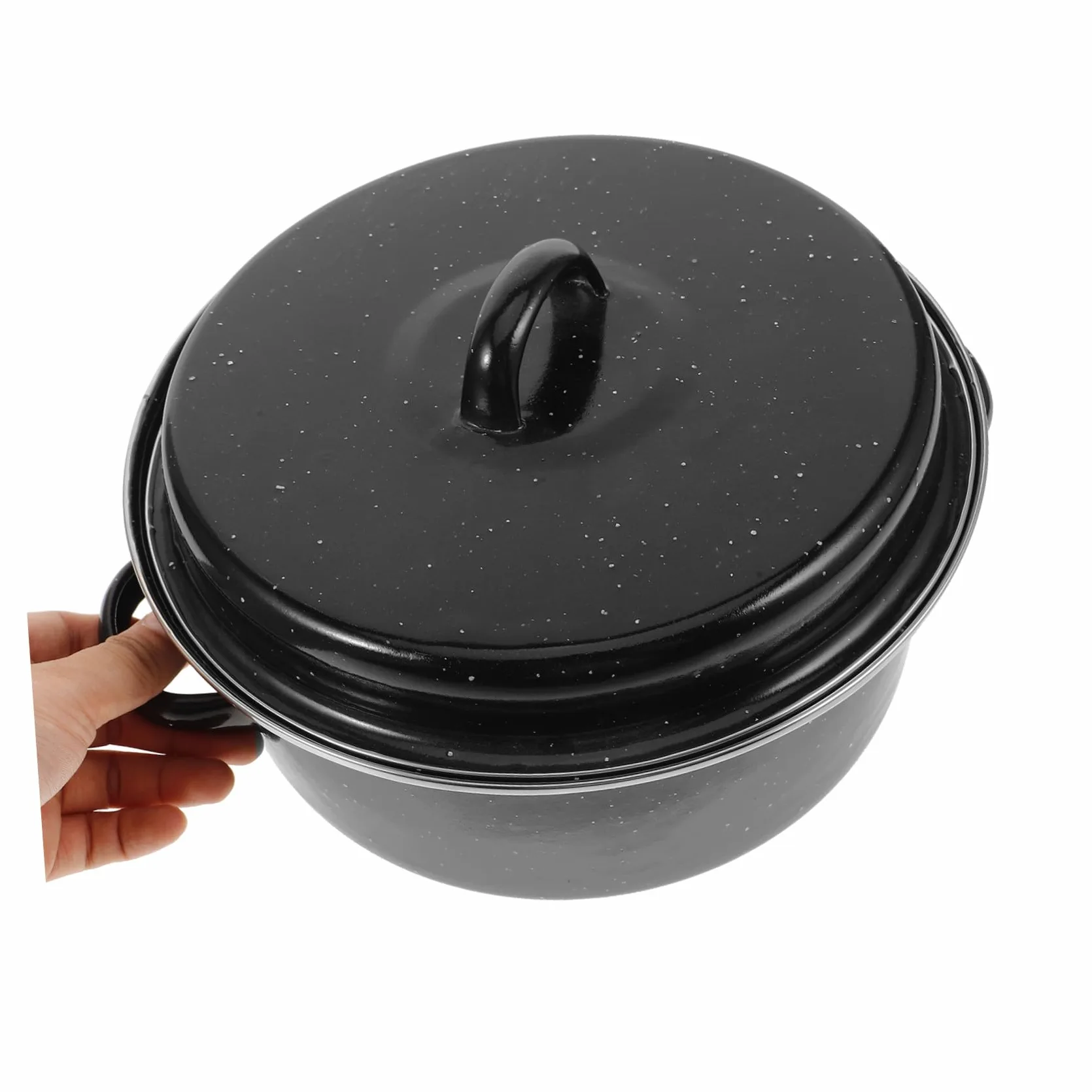 Olla Enameled Para Asar Tapa Doble Asa Resistente Altas Temperaturas