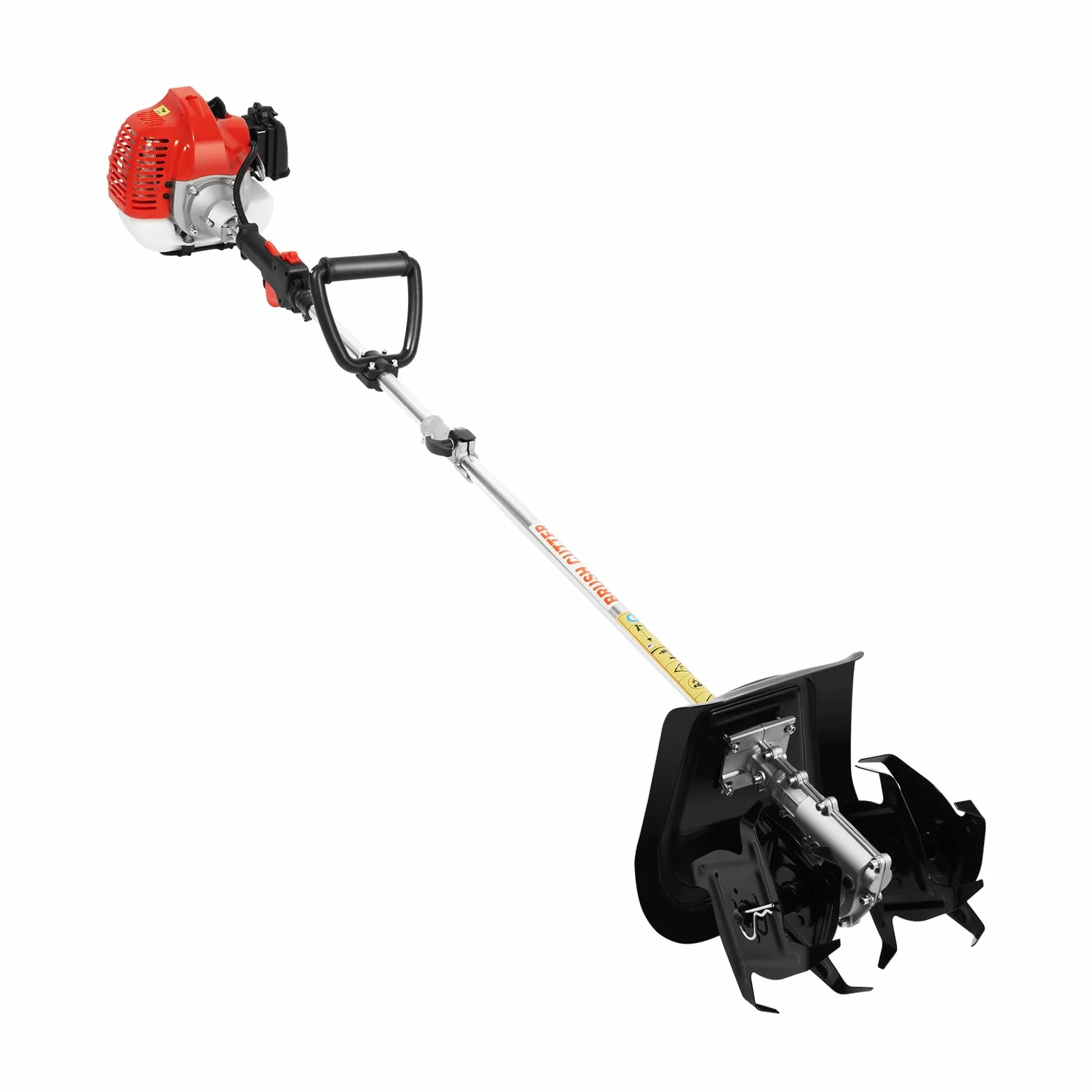 Rototiller a gas de 51.7 CC, cultivador de mano pequeño de un solo cilindro de 2 tiempos, 6500 RPM refrigerado por aire con tanque de combustible de 1.1 L para deshierbe de suelo suelto de