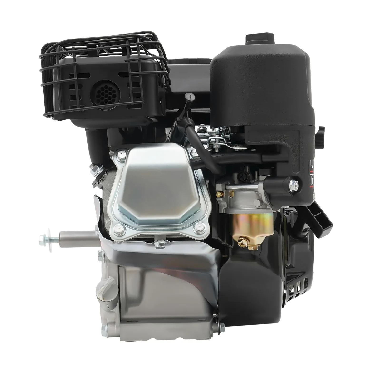 Motor de gasolina de 7,5 CV, motor de 4 tiempos, gasolina con eje de 20 mm de diámetro, 3600 rpm, 212 cc, cilindro, bujía, carburador, 1 cilindro, depósito de gasolina de 3,6 l, para cortacésped