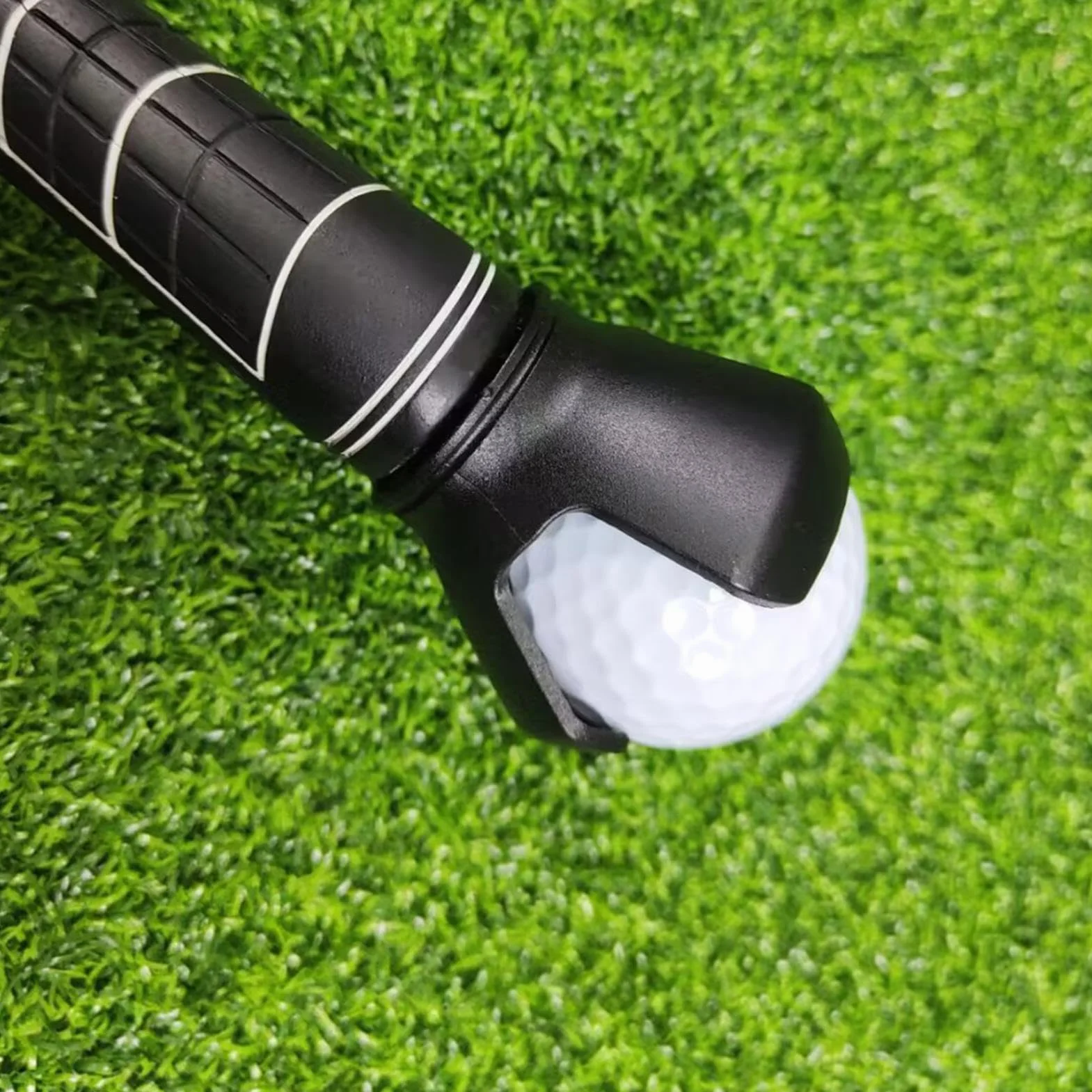 Recuperador de pelotas de golf montado en putter, agarrador de recogida, accesorio de garra