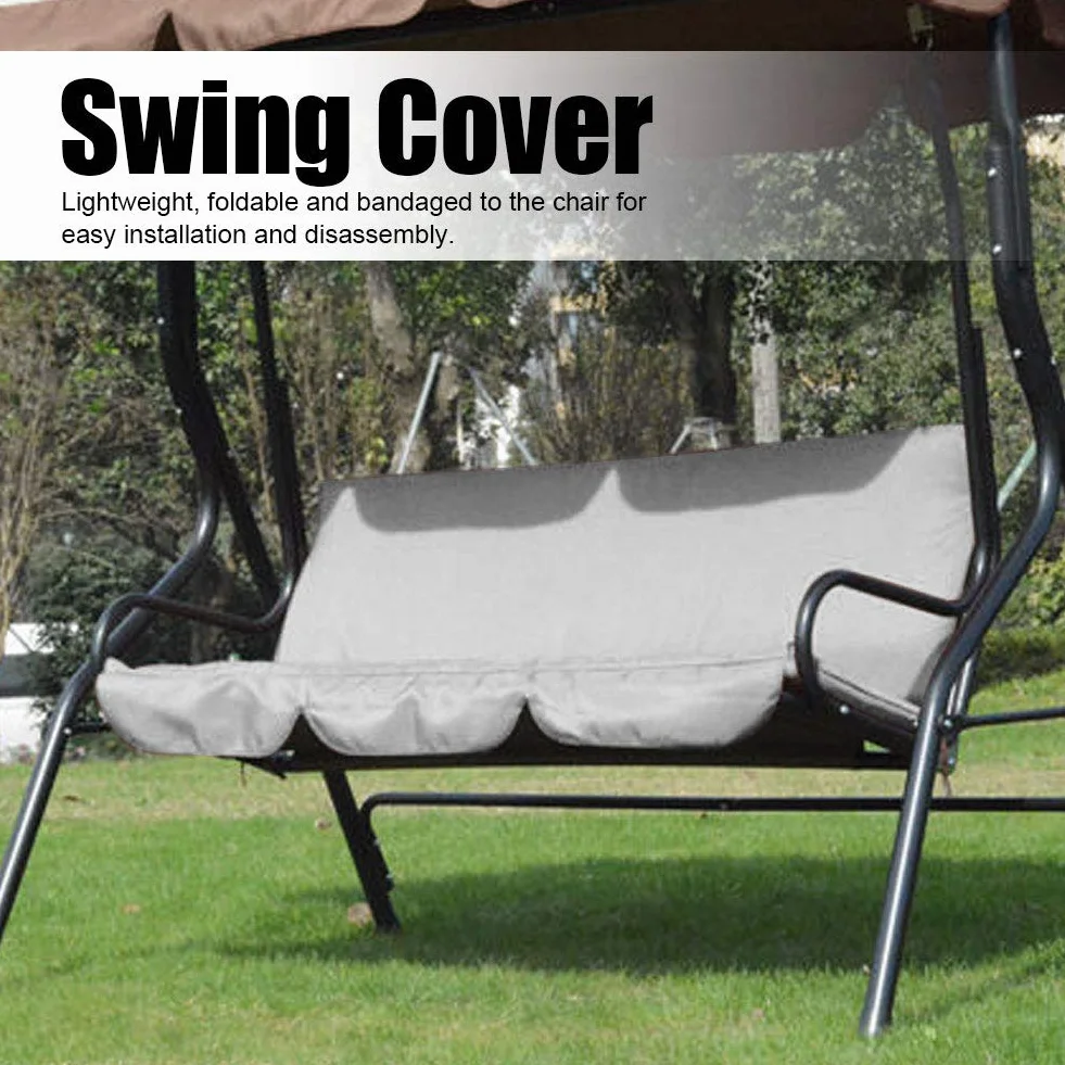 Socobeta Cojín de Columpio de 3 plazas Funda de Asiento de Columpio fácil de Limpiar para Patio para Patio(Gray)