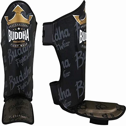 Espinilleras Muay Thai MMA Kick Boxing Epic Piel Sintética Talla M