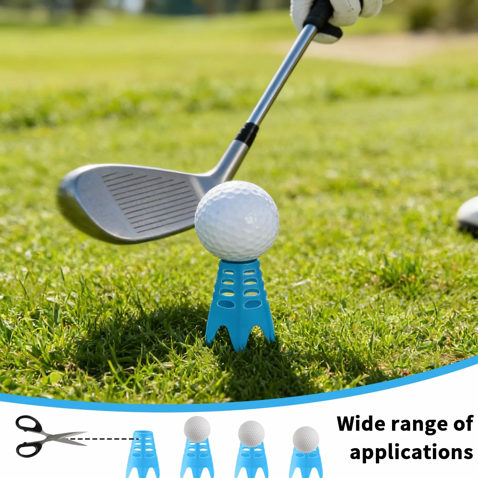 36 Piezas Tees de Golf Reutilizables de Plástico para Simulador, Alfombrilla de Interior