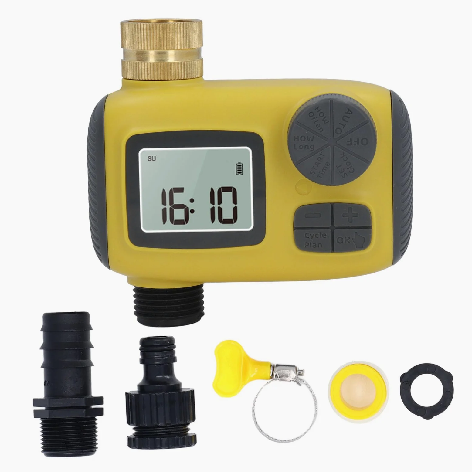 KIMISS Manguera de Jardín con Temporizador de Aspersor Programable, Temporizador de Riego Automático con Conector de Cobre Puro, de Riego Eficiente