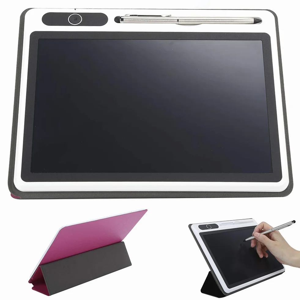 Tableta de escritura LCD 10 pulgadas Bloc de notas electrónico Tablero de dibujo Rosa roja