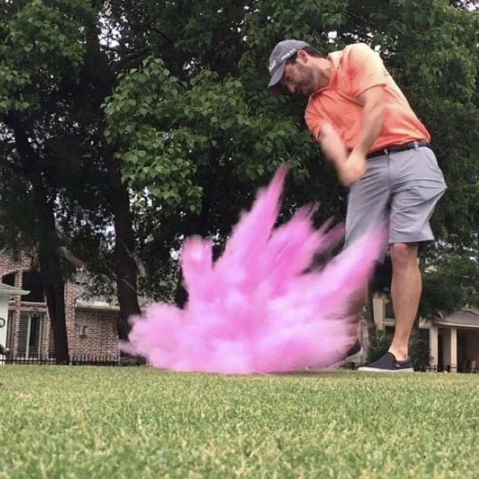 JINGLING Golf Exploding Balls Fiesta Juegos con Polvo Color Azul Rosa