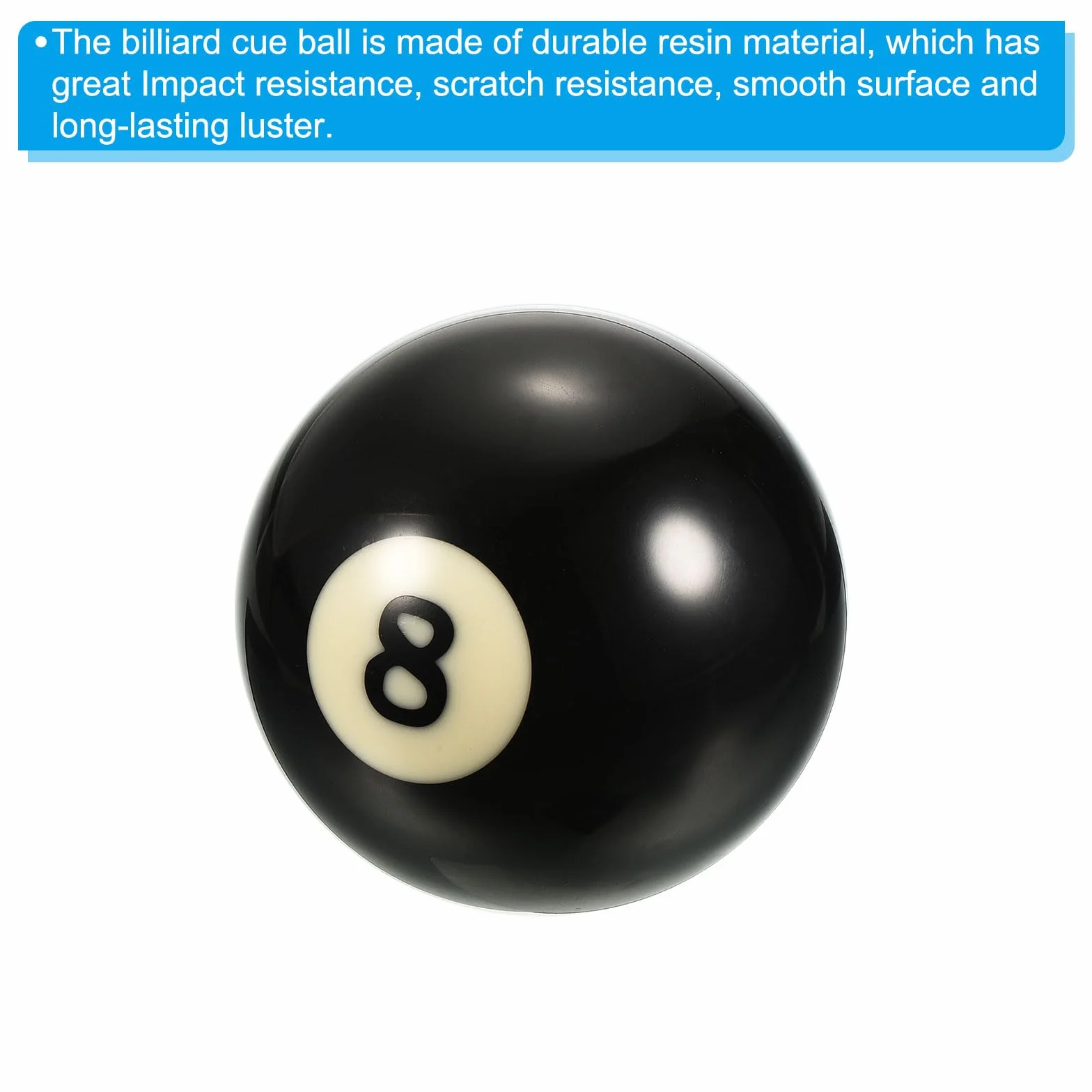PATIKIL Bola de Repuesto para Billar #8 2-1/4" 2 Unidades Negro