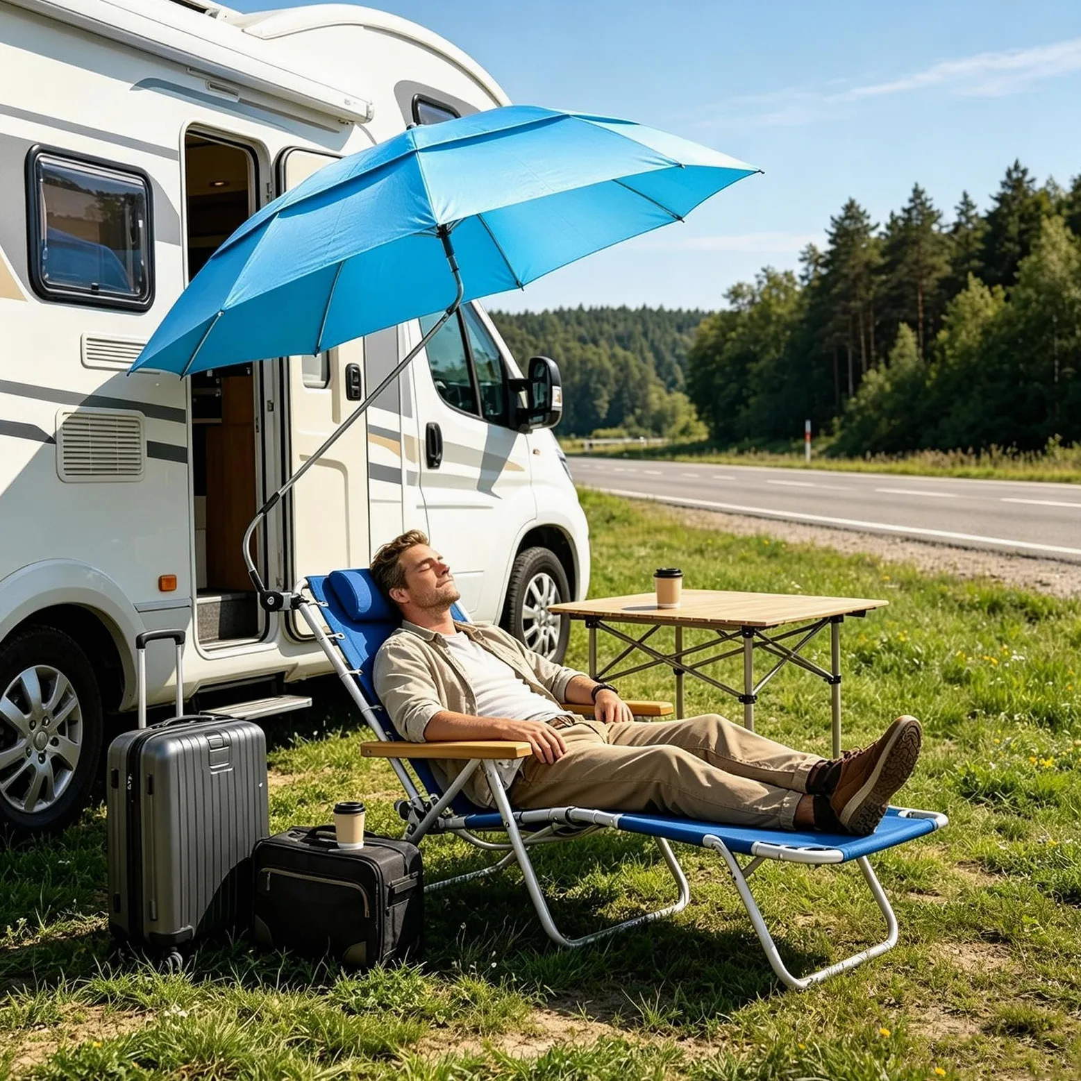 Genérico Parasol Con Clip Para Asiento Portátil Ajustable 180° UPF 50+ | Sombrilla de Playa y Camping Para Exteriores, Viajes, Vacaciones, Tomar El Sol, Camping, Picnics, Patio Y Silla De Ruedas