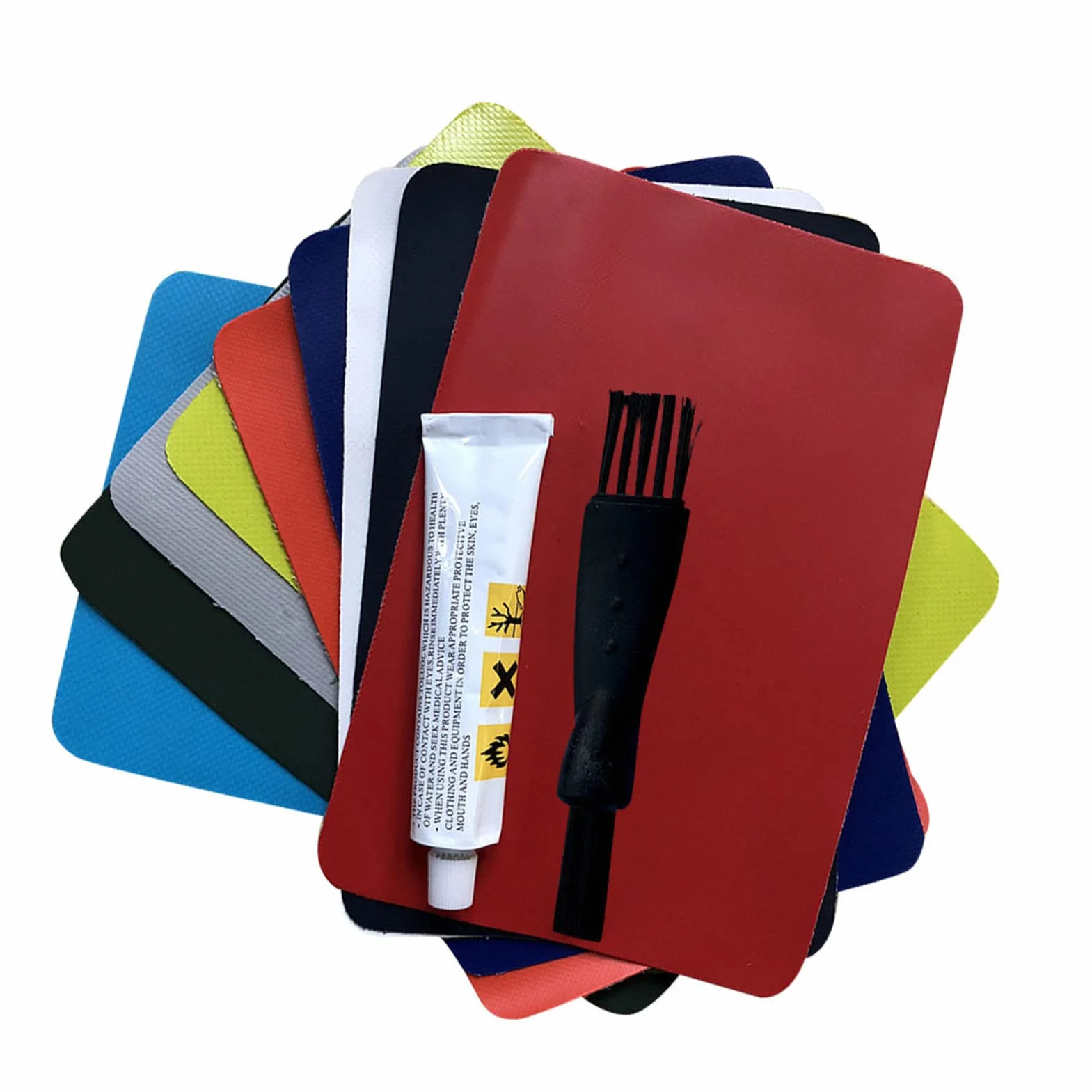 Juego de pegamento para parches de reparación de alta resistencia, kit de reparación de castillo hinchable de 6 piezas, kit de reparación de colchón de aire, adhesivo de reparación de PVC, kit de