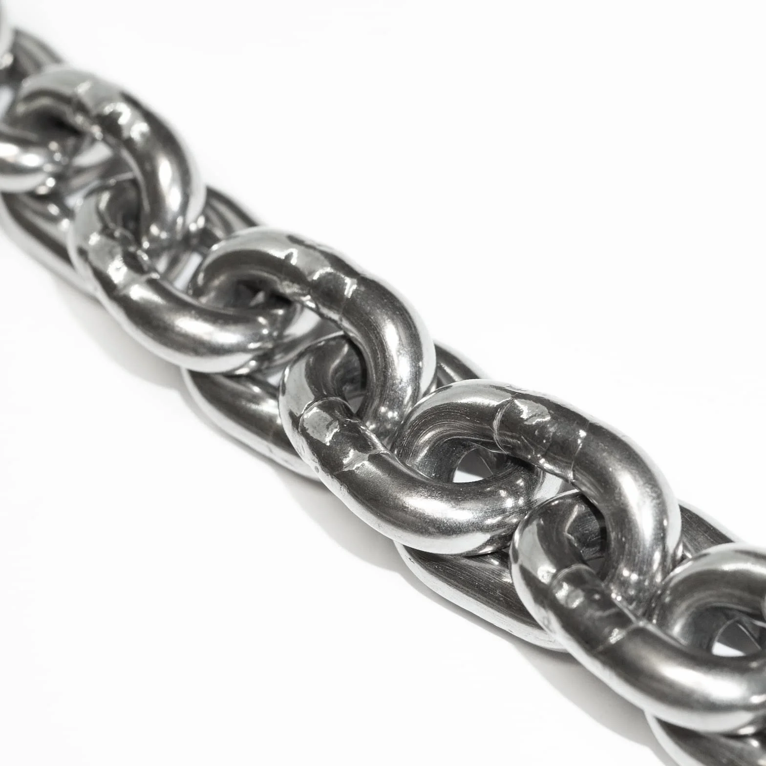 PRIOstahl Cadena de acero inoxidable, eslabones redondos, eslabones largos, eslabones cortos, 2 mm, 8 mm x 1 m, cadena de acero redondo, eslabones para saco de boxeo, silla colgante, cadena de cierre