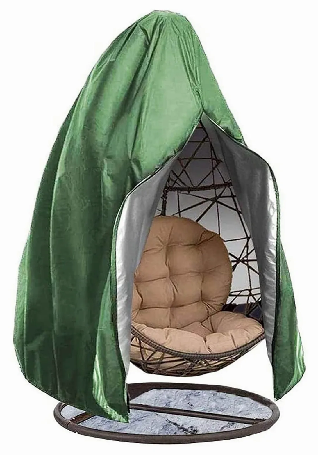 Funda Protectora, Funda For Hamaca con Cremallera, Funda Flotante For Silla, Funda Impermeable For Silla Colgante, Cesta Colgante, Columpio, Funda Funda para Silla de Huevo(Green,231x200cm)
