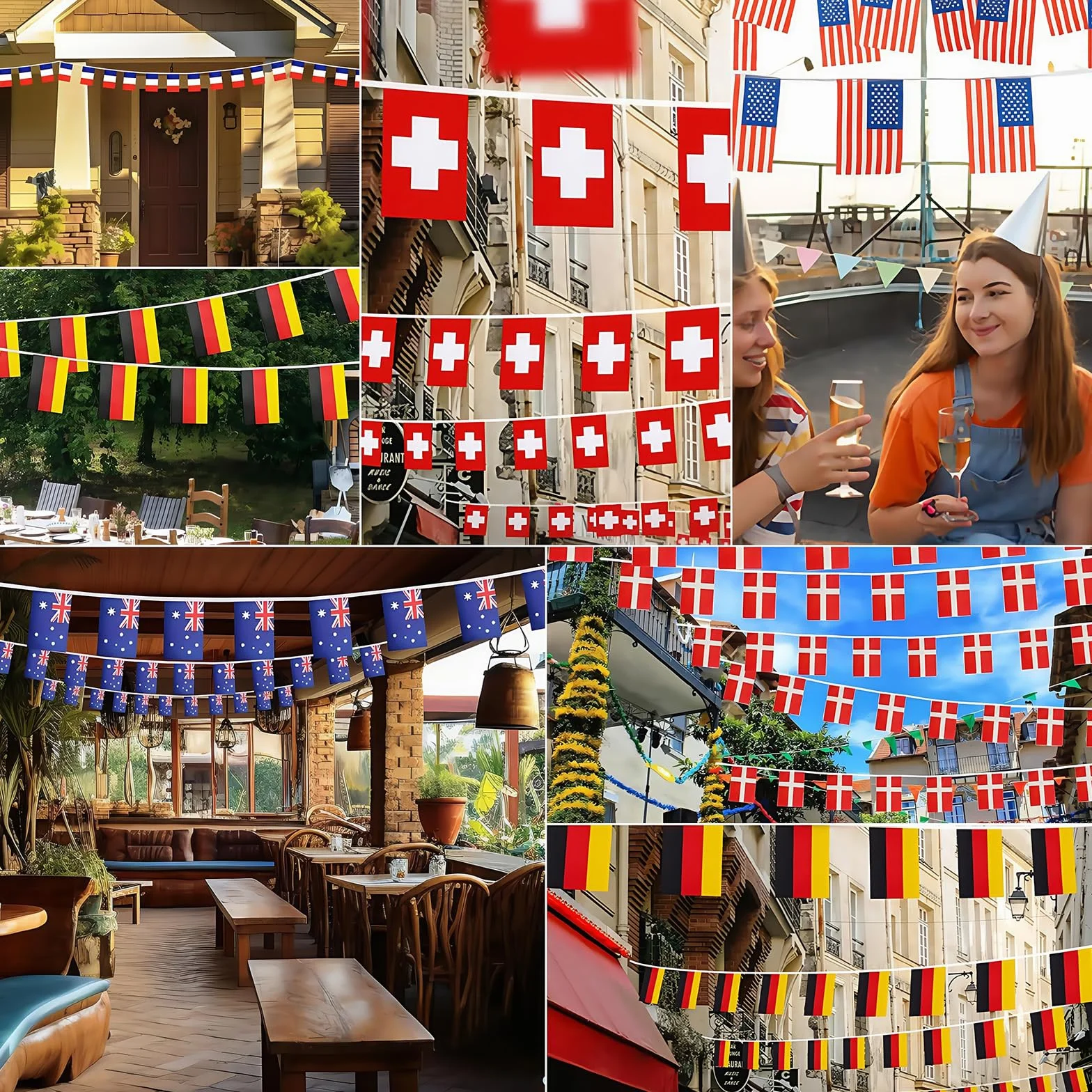 10m Guirnalda Bandera de Portugal,30 Doble Cara Pequeña Personalizada Banderas,para Decoración Patio,Balcón,Jardin,Barra,para Juegos de Fútbol,Eventos Deportivos,Día Nacional,Fiesta de Portugal