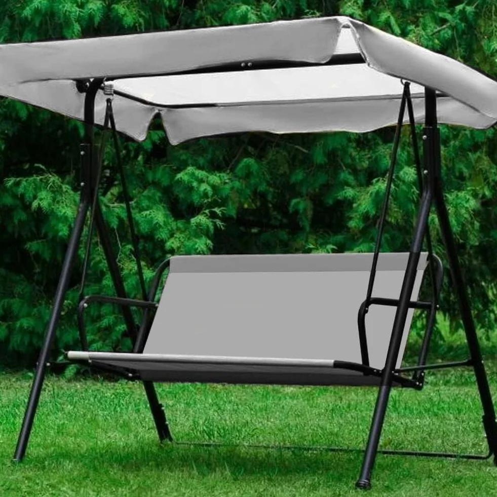 Funda de repuesto para asiento de columpio de tela Oxford 600D, funda para silla de columpio de jardín, para balcón, porche, patio, jardín (115 cm x 48 cm x 48 cm) (gris)