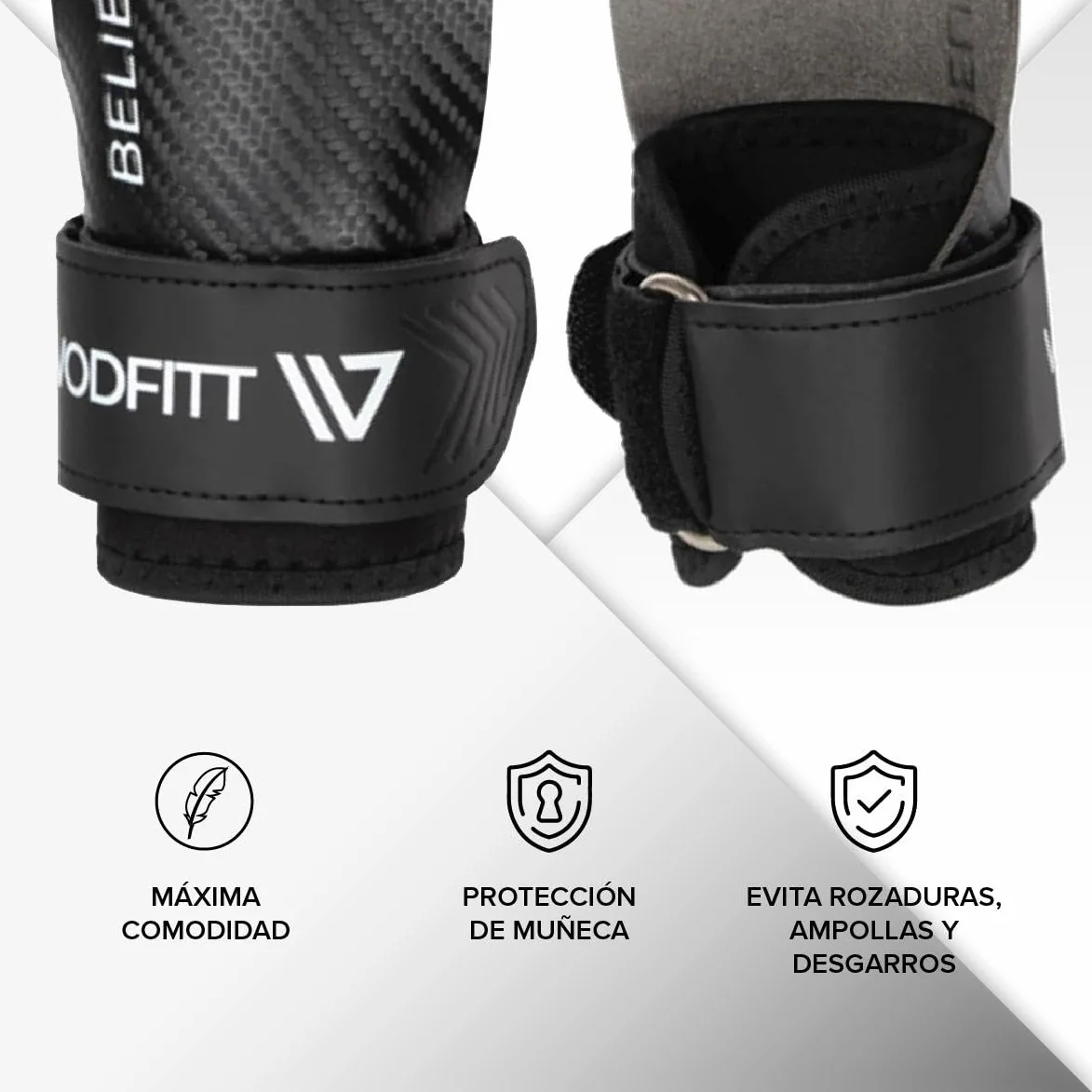 CALLERAS para Crossfit Grips Sin Agujeros Fibra de Carbono Guantes Gimnasio Protección Manos Diseño Ergonómico