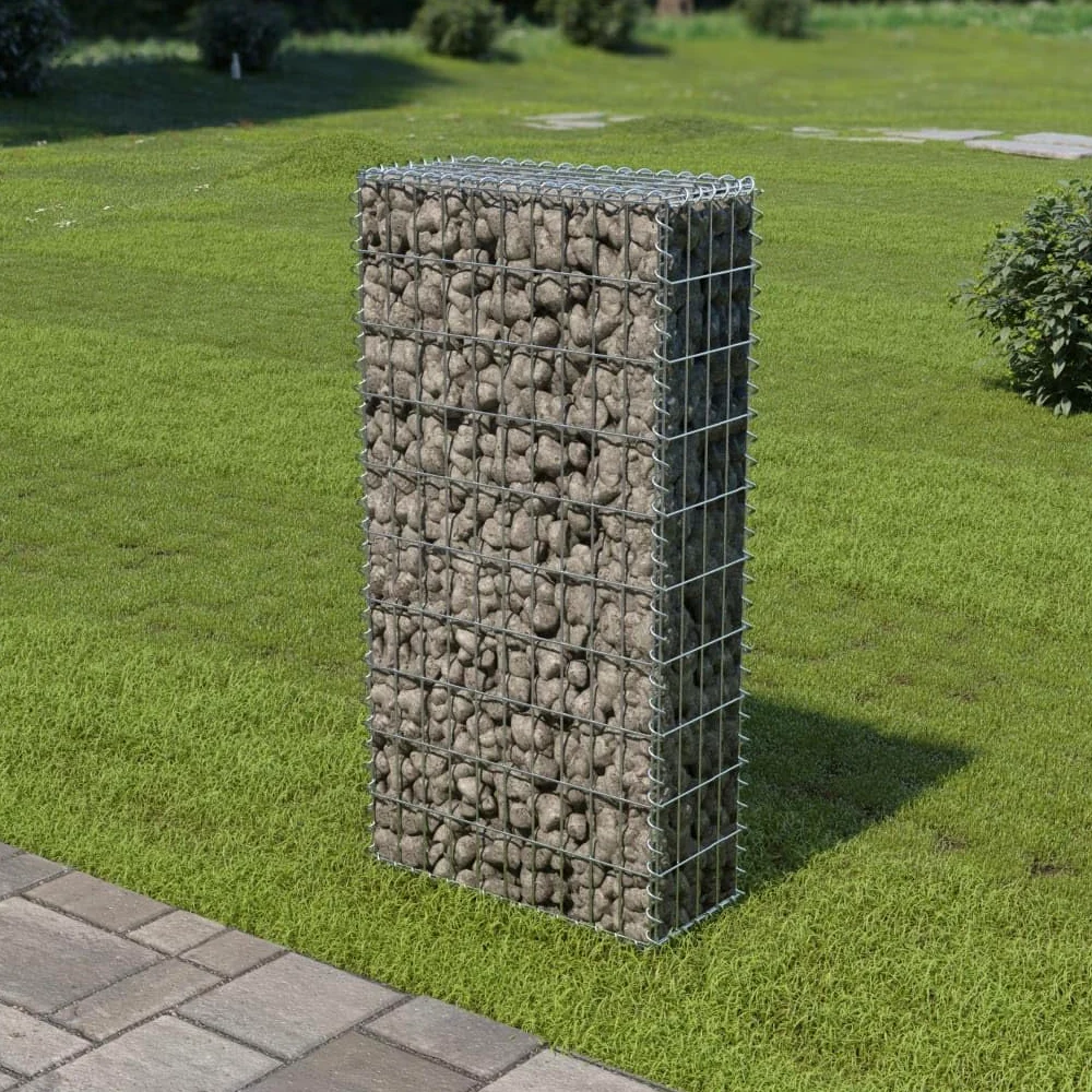 Muro de gaviones con cubiertas acero galvanizado 50x20x100 cm, Malla metálica para gallinero, Red de gallinero de acero, Alambrada de gallinero de acero resistente para proteger a tus aves de corral