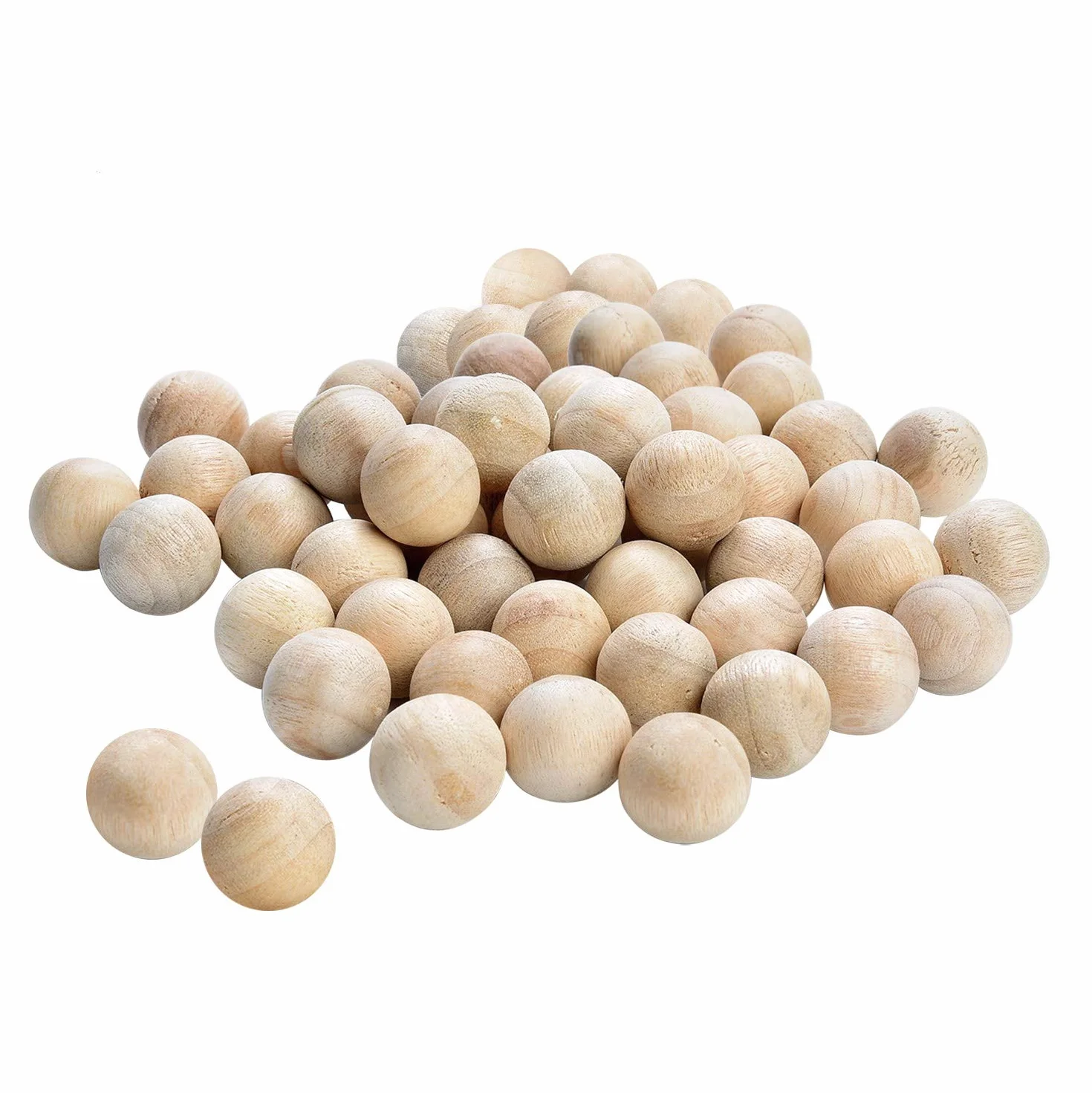 moinkerin 50 Piezas Bolas de Madera de Cedro Repelente de Polillas de Cedro para Cajones, Cajas de Almacenamiento, Armarios