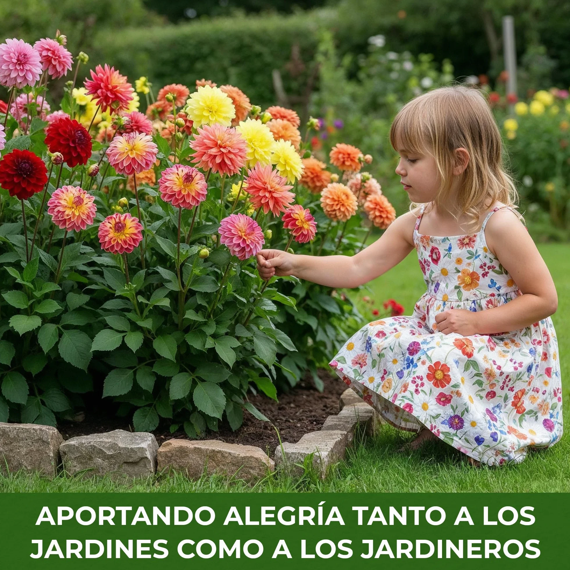 Dahlia Tubers Grand Collection, paquete de regalo con mezcla de 5 variedades de bulbos de dalia de Holanda, mezcla exclusiva de tubérculos de dalia para jardín y macetas(sin semillas, no artificiales)