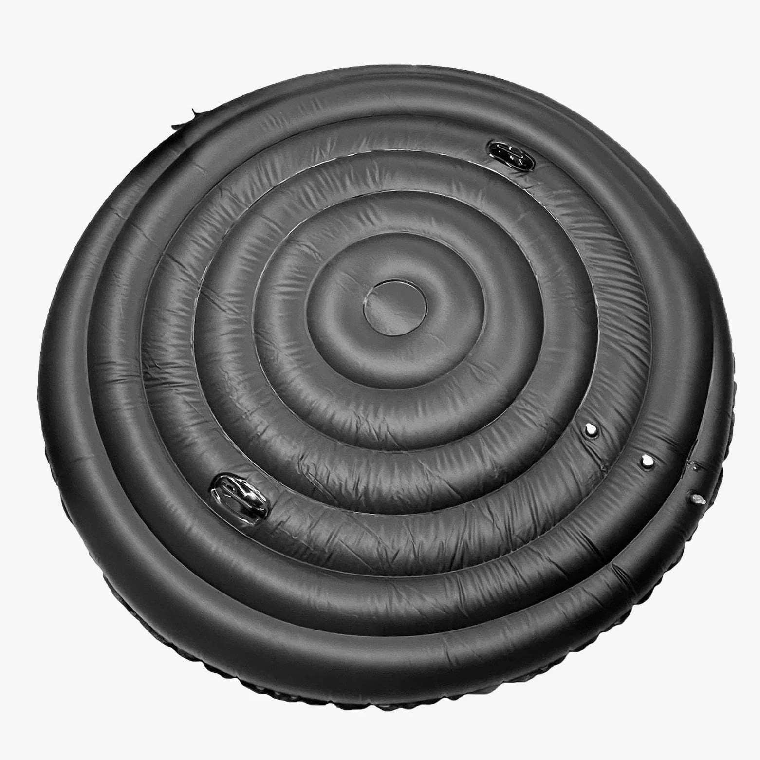Cubierta inflable para jacuzzi, resistente a la intemperie, tapa aislada con asas, ajustable para jacuzzis y spas redondos de 128 cm, 158 cm, 180 cm, cubierta protectora para exteriores