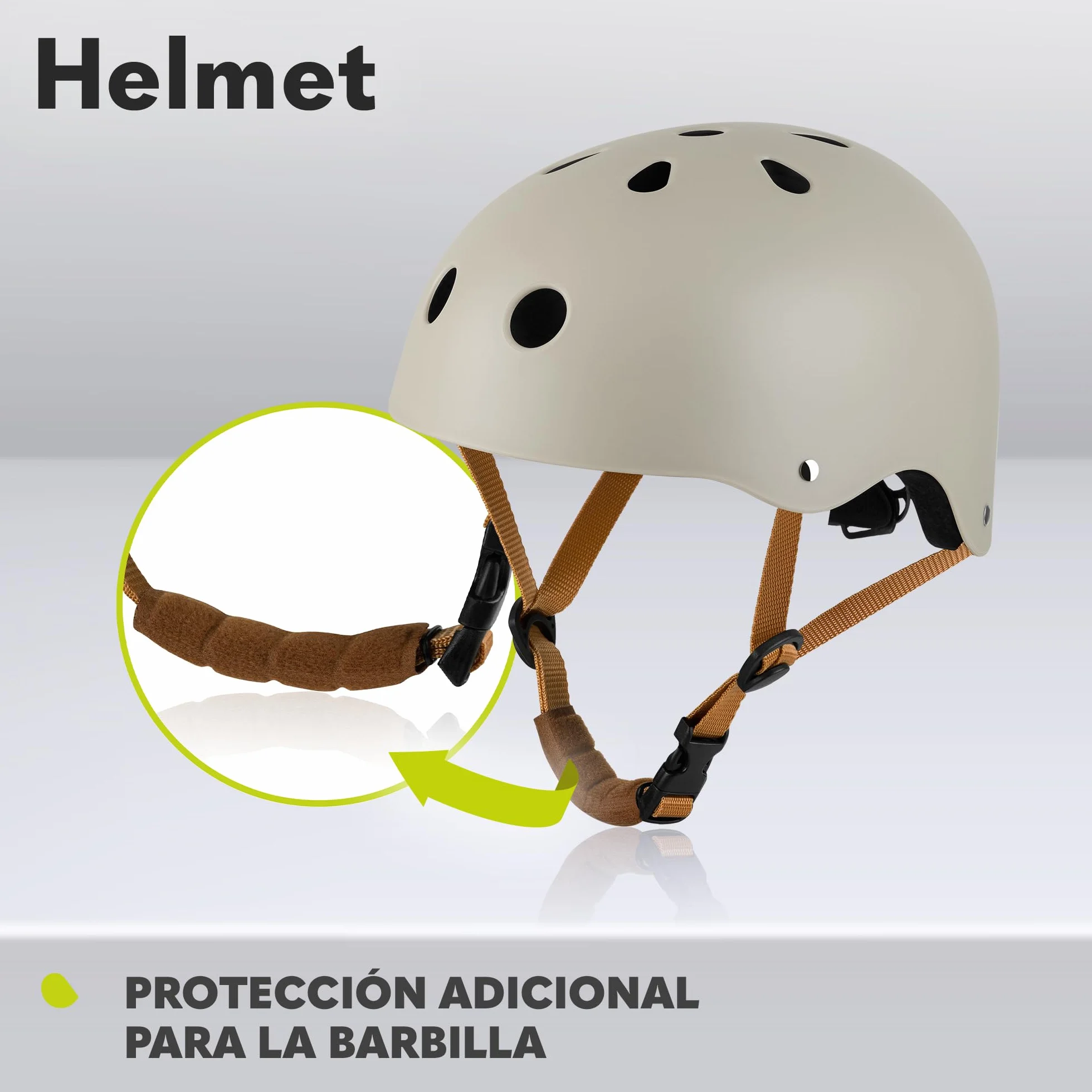 LIONELO Helmet Casco Protector Bicicleta Infantil Ajustable 50-56 cm Protector de Barbilla con Certificado Intertek Talla S