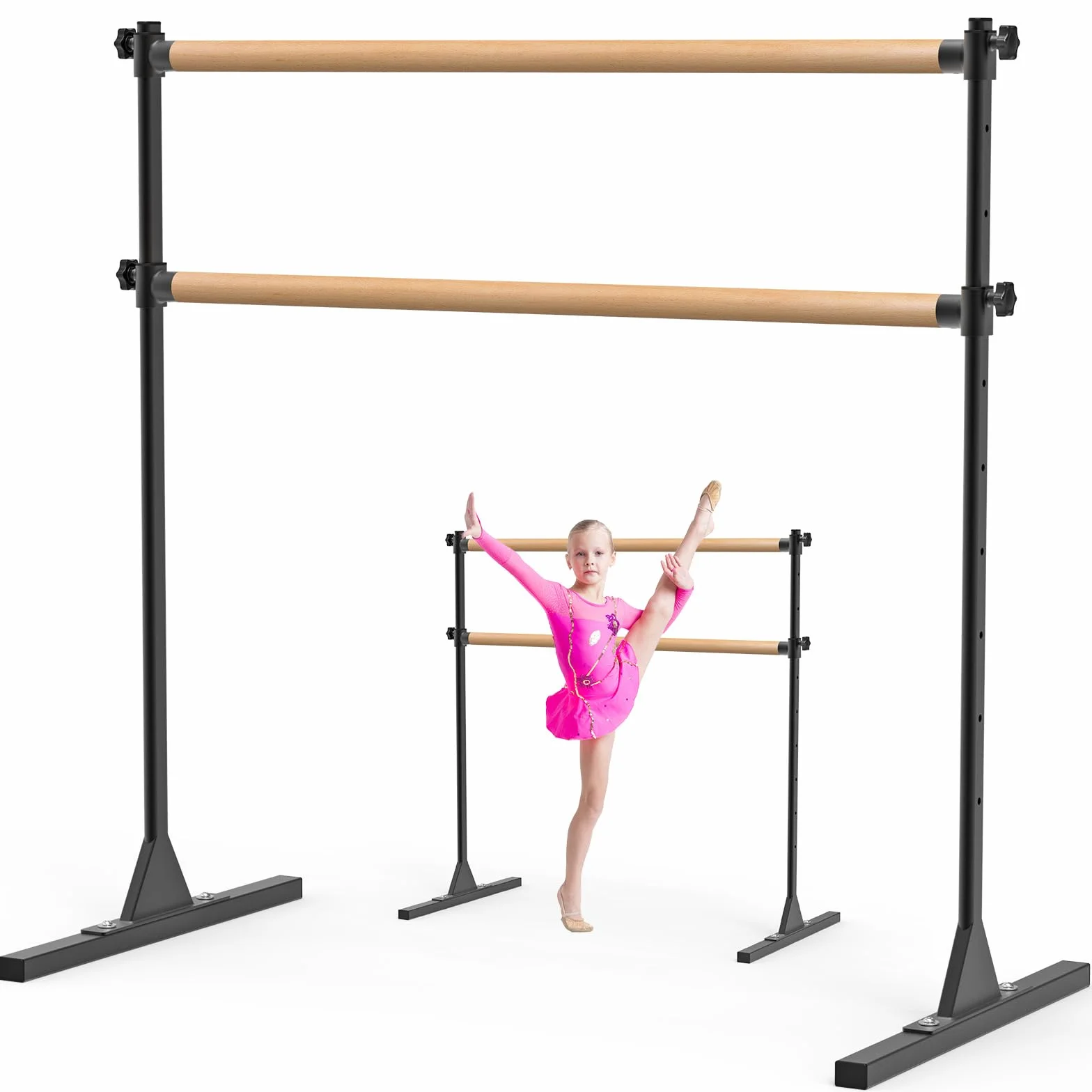 BeneLabel Barra de Ballet Independiente Ajustable en Altura 10 Pulgadas 120x71cm Antideslizante