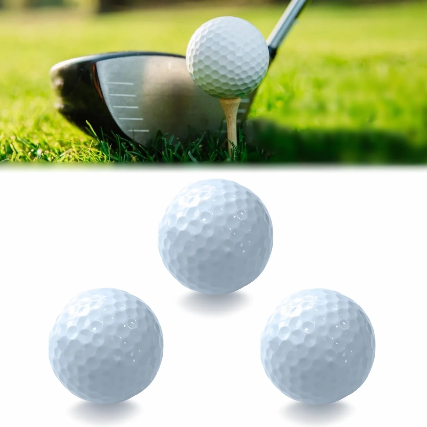 Pelota de Golf de Alto Rendimiento 3 Piezas, Pelotas de Entrenamiento para Distancia y Control