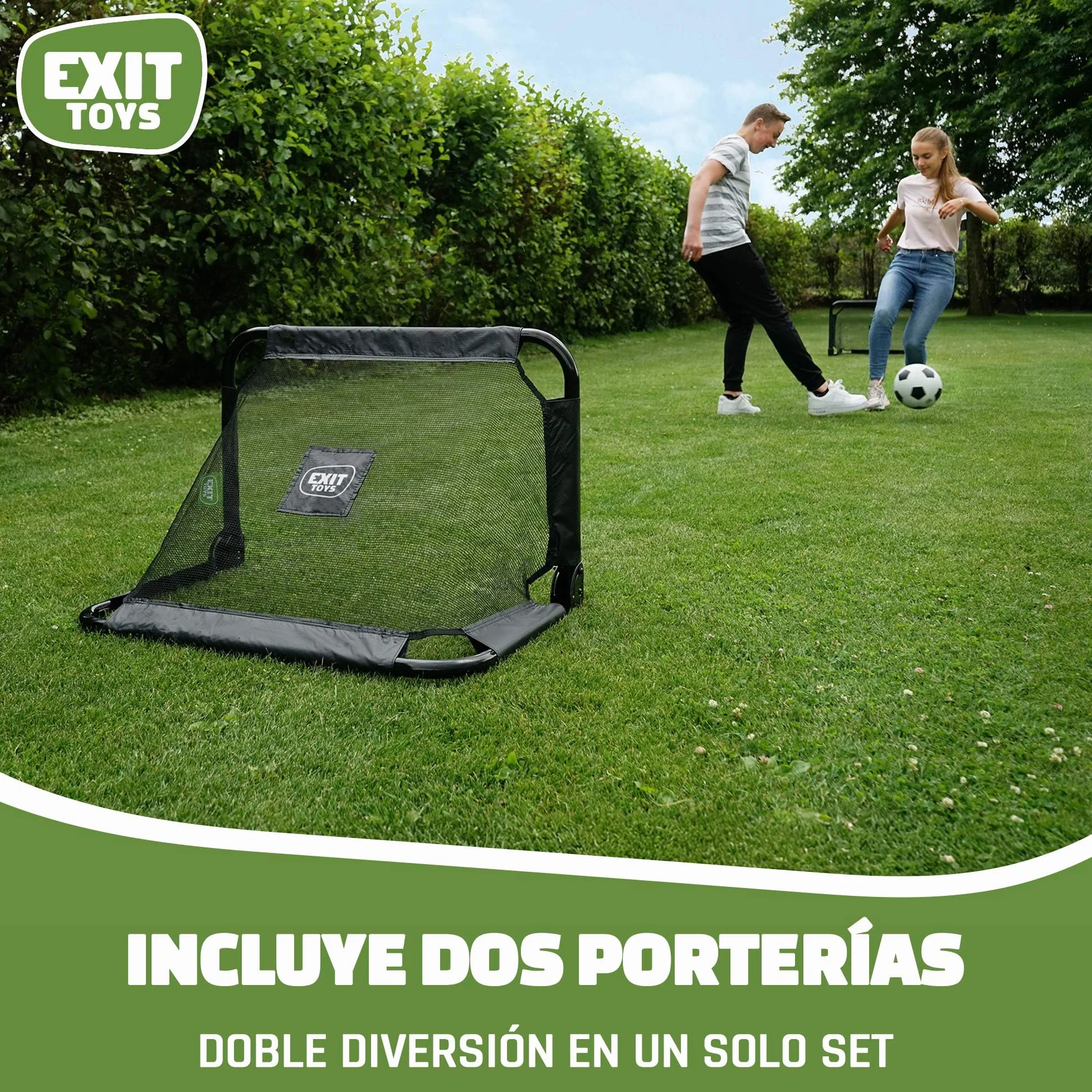 EXIT Pico & Panna Juego de 2 Fútbol exterior Construcción de acero
