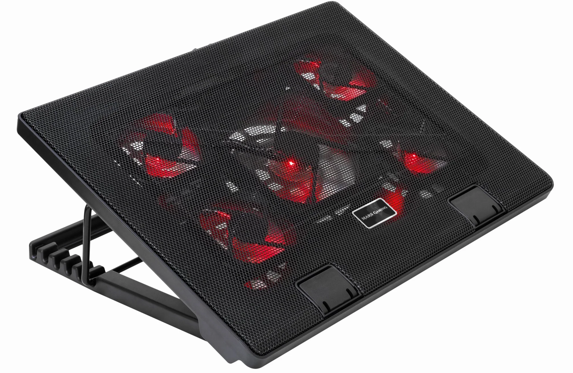 Mars Gaming MNBC2 Base PC 5 Ventiladores LED Roja 2 USB 2.0 17.35 Negro