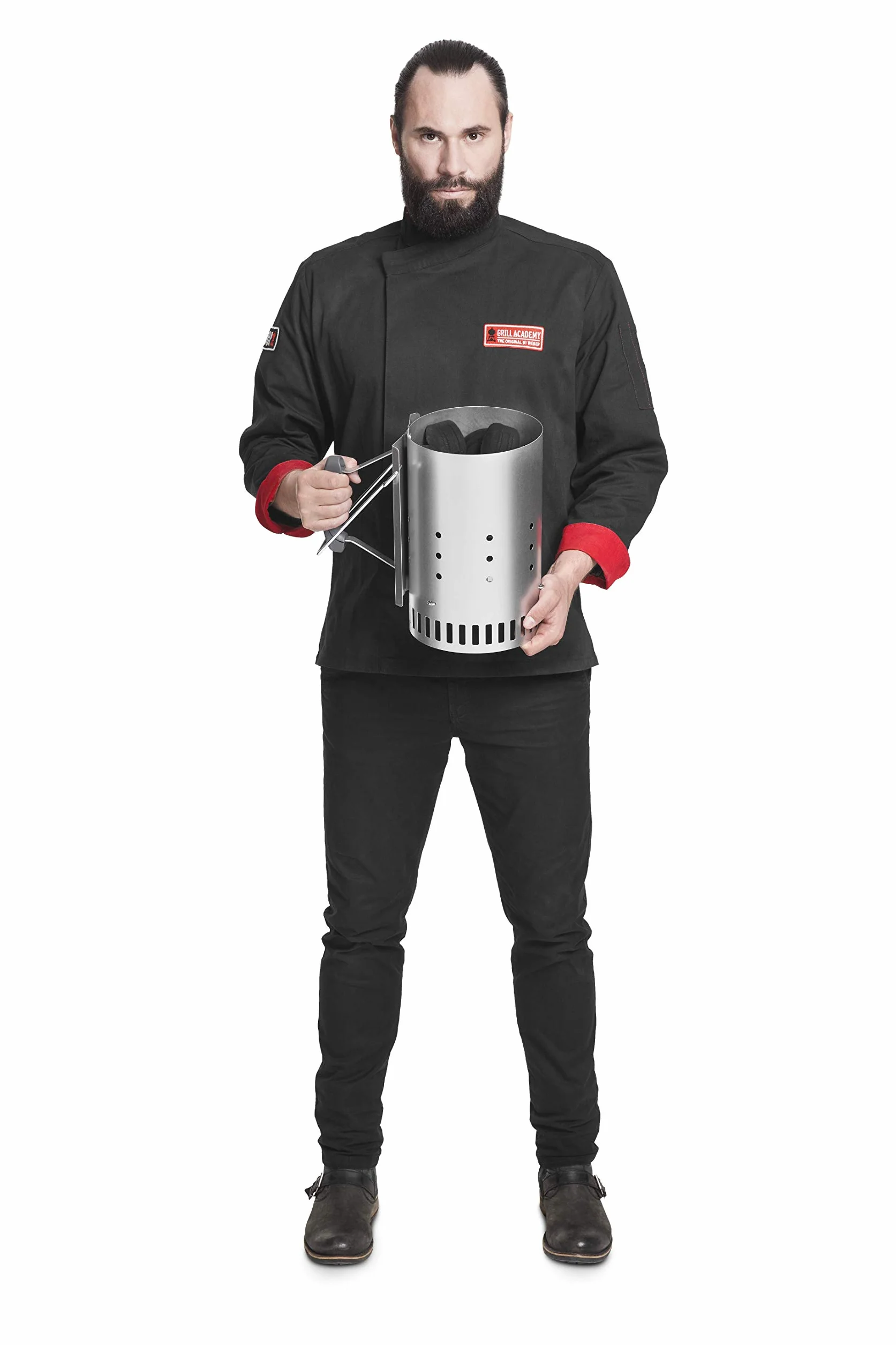 Weber 17631 - Set Chimenea 2 kg de Briquetas + 6 Pastillas de Encendido Blancas, Acero Inoxidable