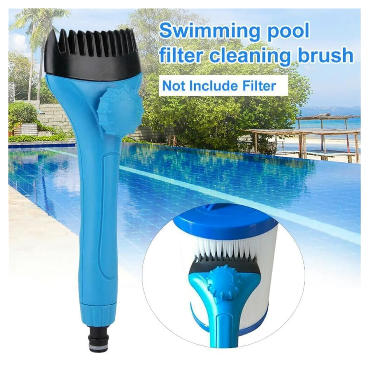 aspiradora de Piscina Limpiador de Cartucho de Piscina, Varita de escombros, filtros de bañera, Peine de Filtro, superlimpiador for Piscina, bañera, SPA, Herramienta de Agua