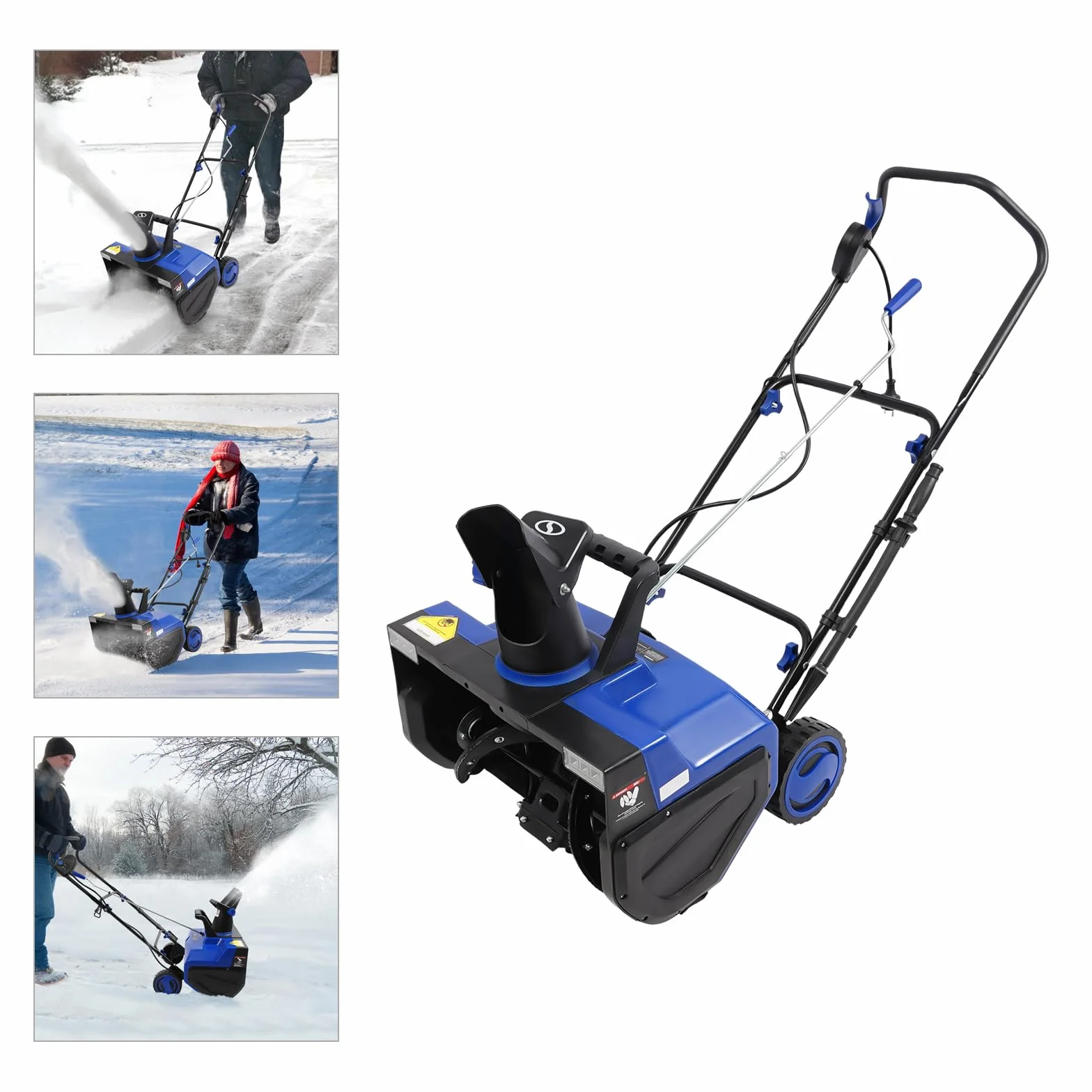 Quitanieves | 2400 W | eléctrico con motor de cobre | 56 cm de ancho de trabajo | 7,6 m de lanzamiento de nieve | iluminación LED | para uso doméstico y comercial