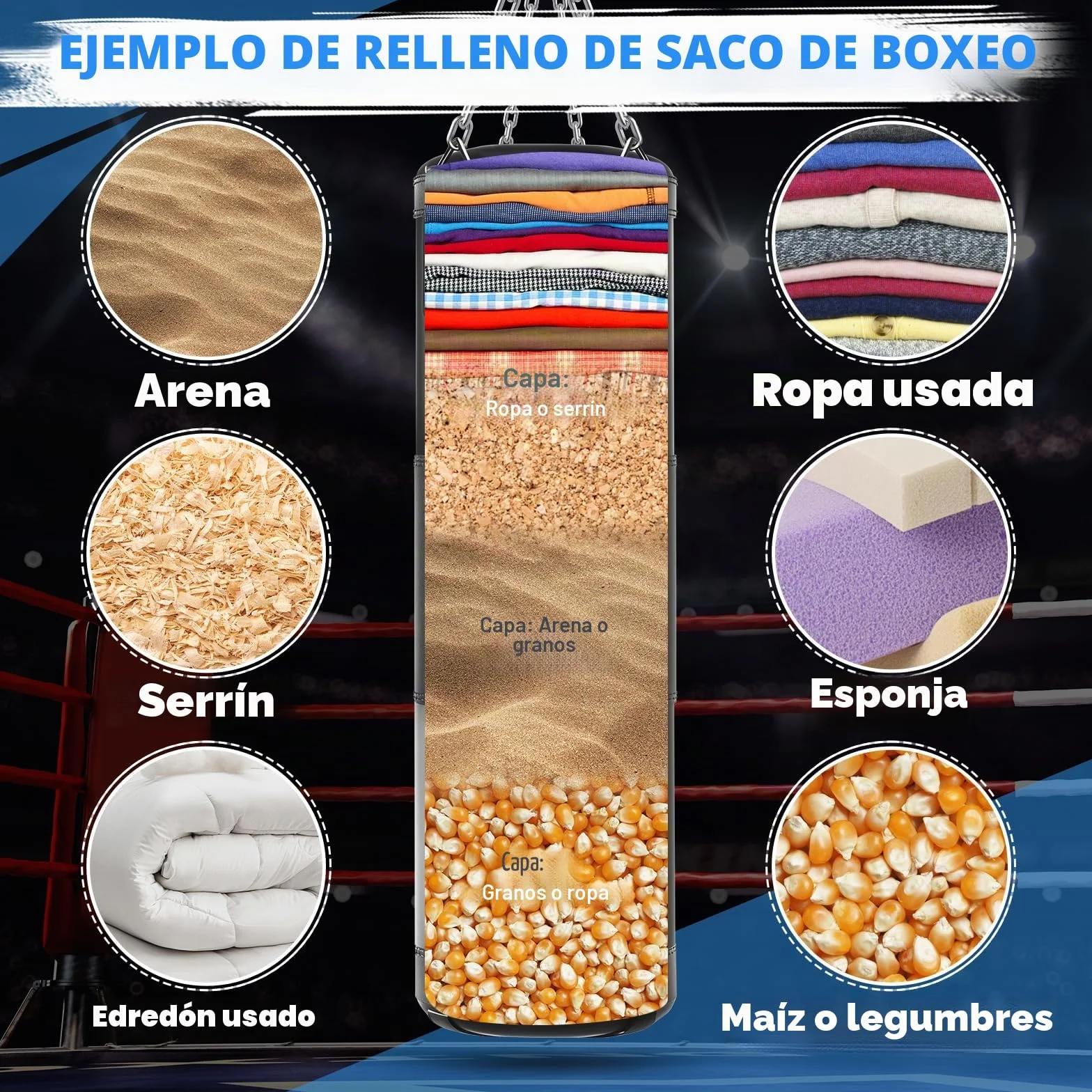 Saco de Boxeo Ninonly 120 cm Colgante con Guantes y Cuerda para Saltar