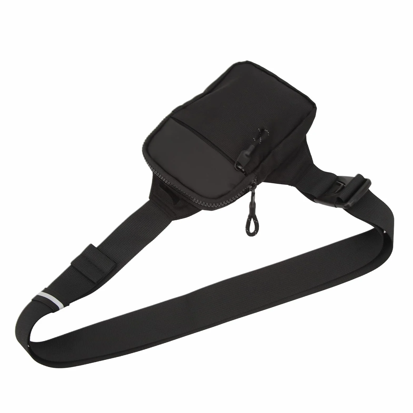 Haofy Bolsa de Deporte en el Pecho, Múltiples Compartimentos, Malla Transpirable, Reflectante, Bandolera para Viajes en Bicicleta