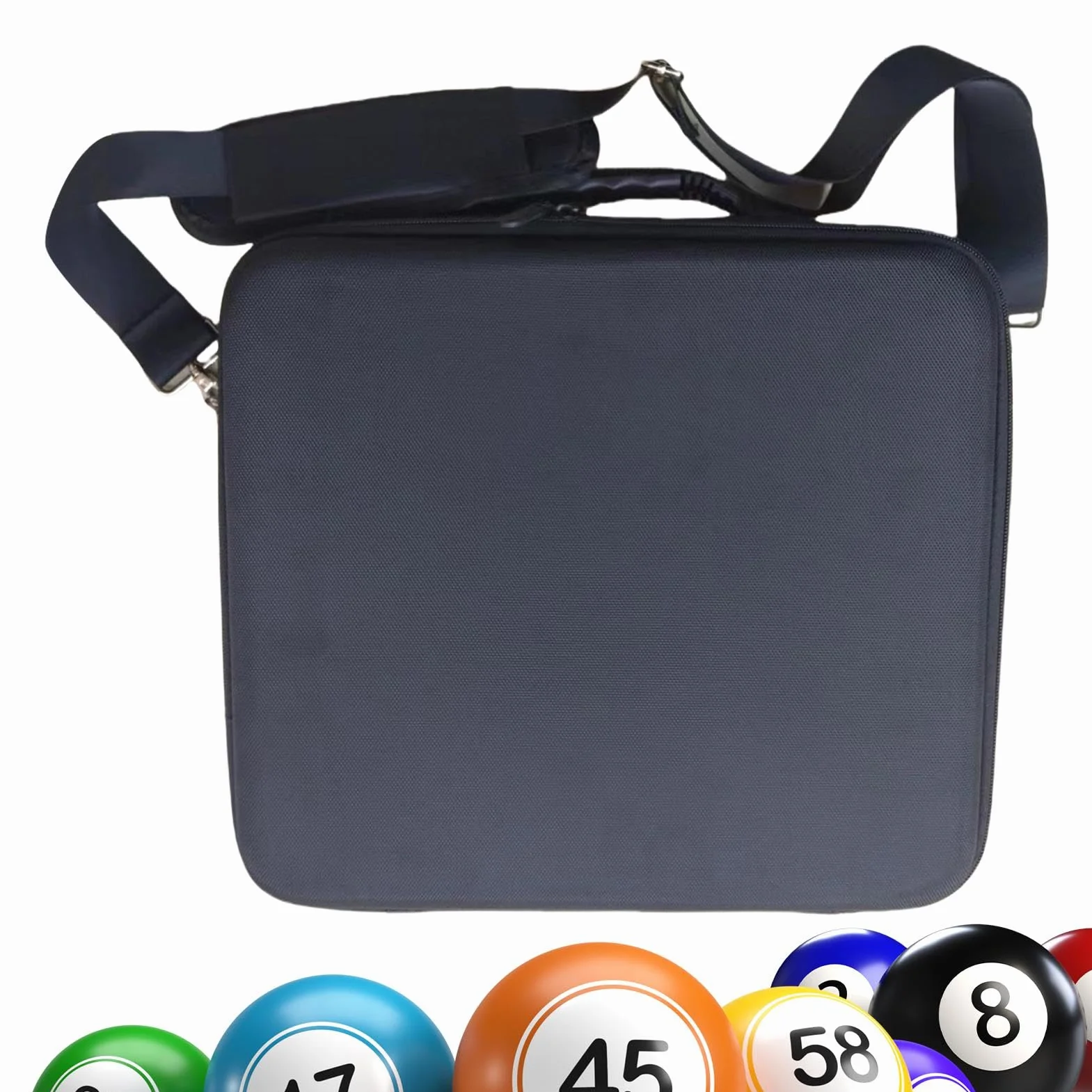 Billiard Case Travel Bag for Pool Balls Lightweight Carrying Bag 13.78x13.78x3.15 Inches
