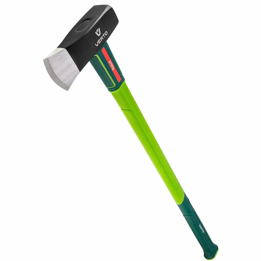 VERTO Martillo Divisor 2700 g, Hacha Divisora con Mango de Fibra de Vidrio