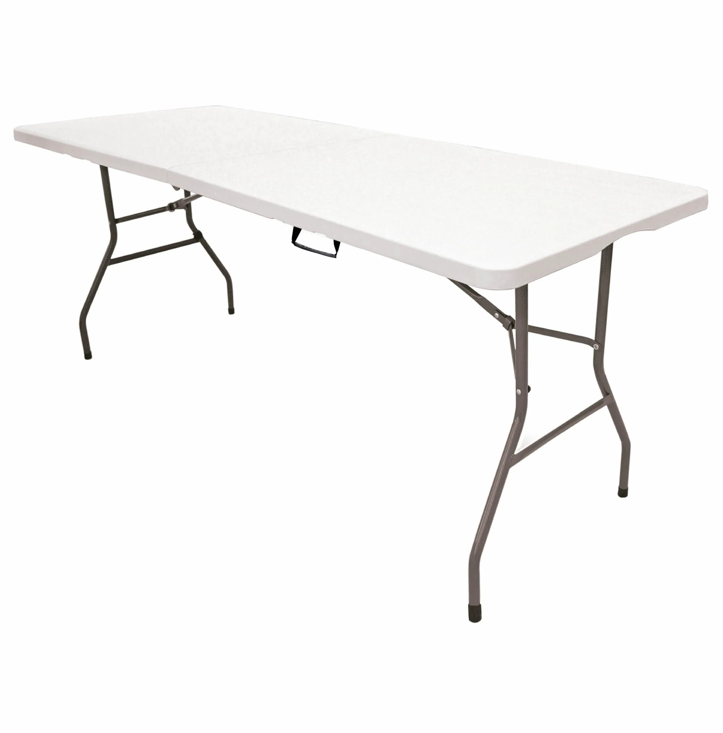 The Homeweeks Mesa Plegable Solid 180cm Portátil | Normativa Uso Público Interior/Exterior | Tablero Resina HDPE 3,5cm | Capacidad 6/8 Personas y Carga 150 kg | Multiuso