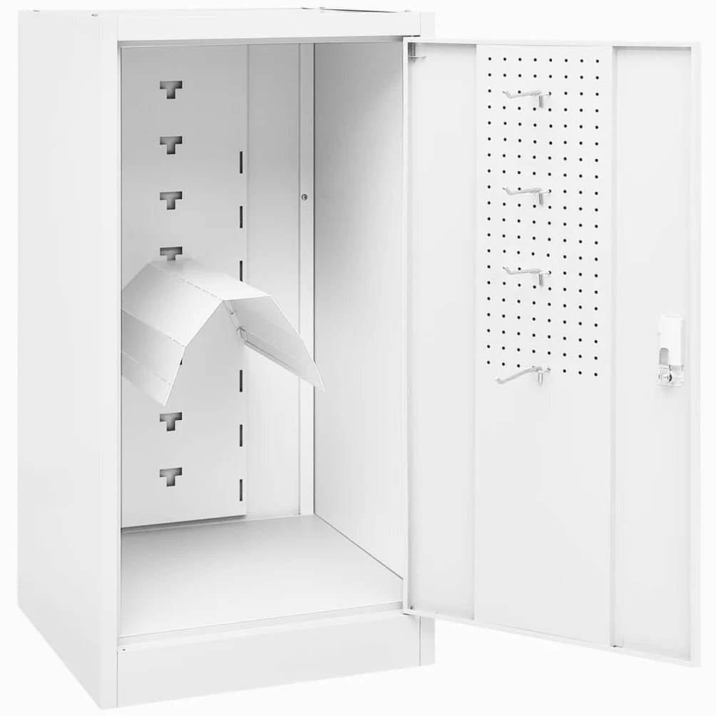 Armario de acero 53 x 53 con puertas con cerradura para accesorios de caballos, soporte de pared, ahorro de espacio, color antracita, para establo y sillín, duradero, fácil limpieza