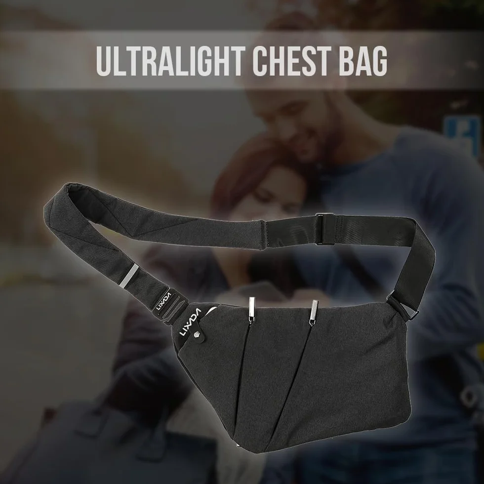 LIXADA Bolsa de Pecho Sling Backpack Cross Body Bag Anti-Robo Seguridad para Hombres Mujeres