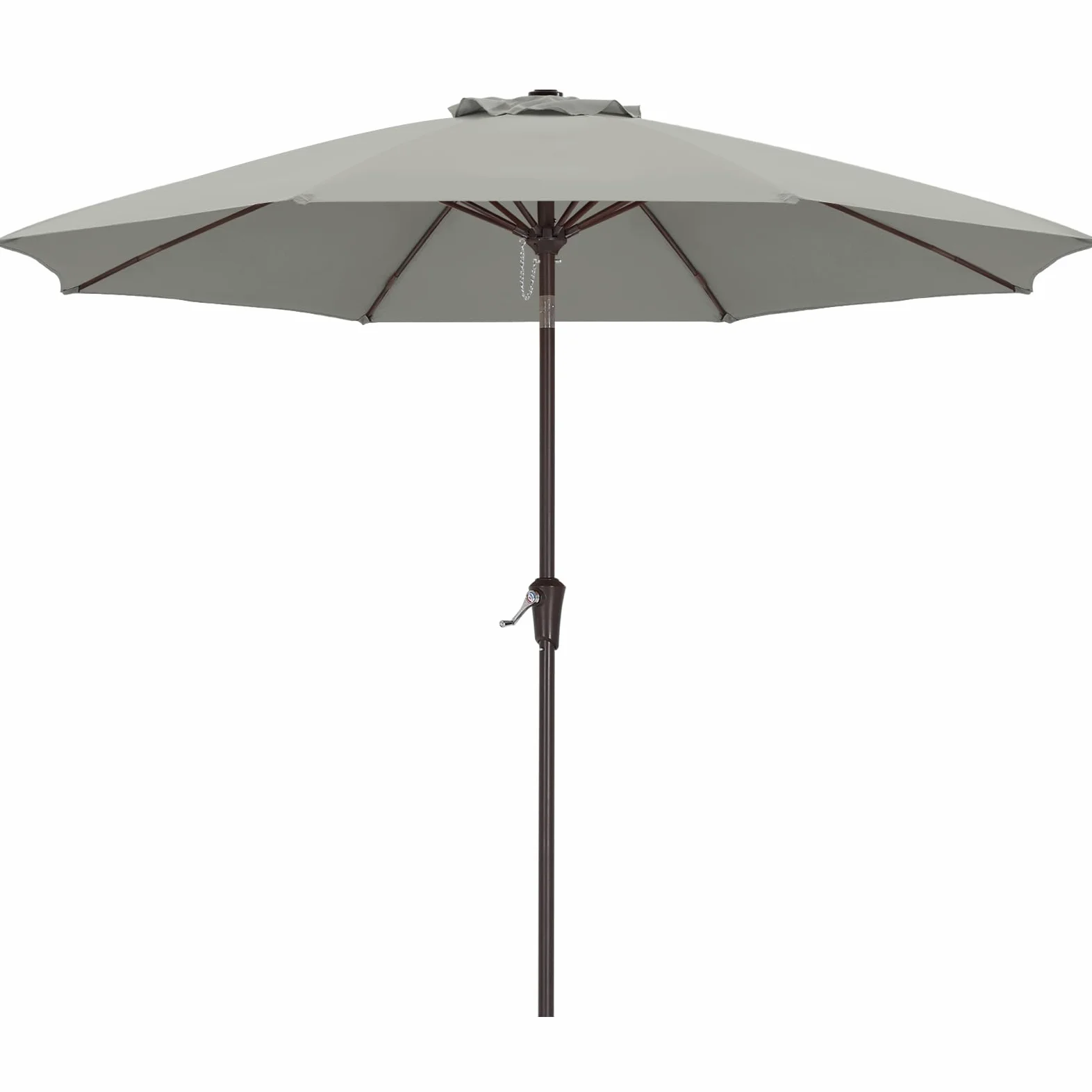ABCCANOPY Sombrilla de 2,7 m con botón de inclinación para jardín, terraza, patio y piscina, 8 varillas, más de 13 colores | Poliéster 300D impermeable, no destiñe y resistente a la luz, 230/270/300 cm para jardín, terraza y playa