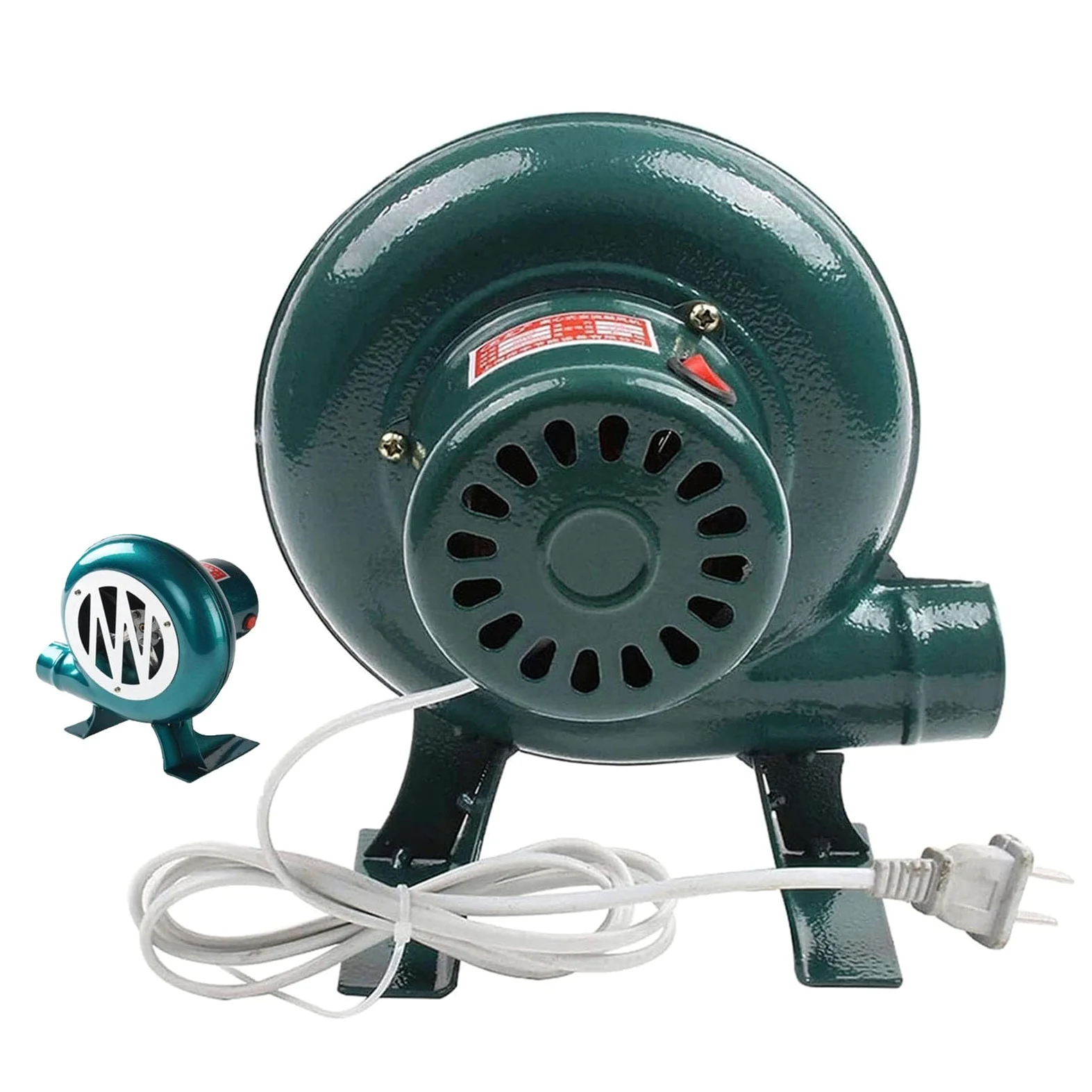 Ventilador eléctrico Manual para Barbacoa de Velocidad Variable - Soplador de carbón de forja de 220 V, silencioso, con manivela, Encendedor y excitador de Llama (40 W)