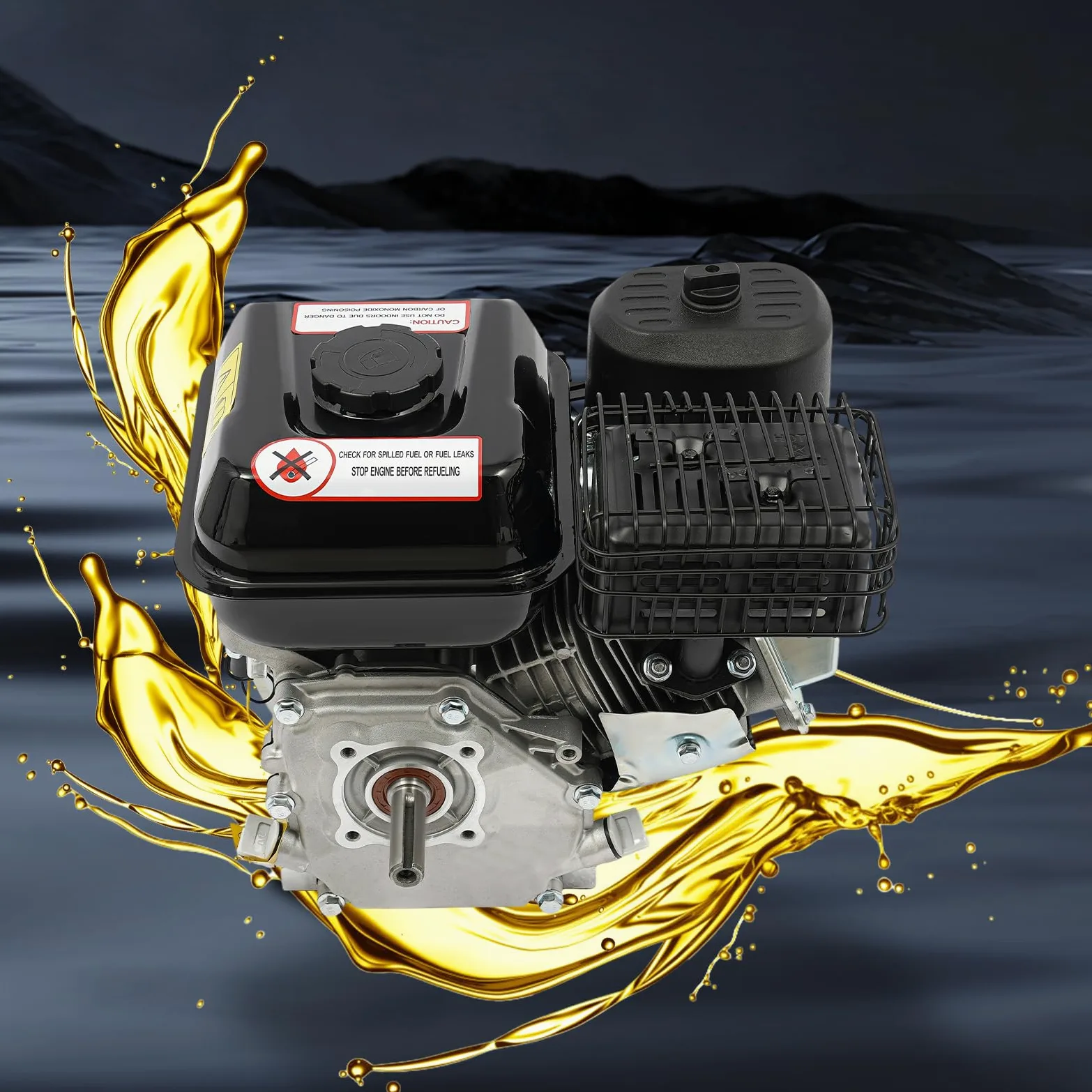 Motor de gasolina de 7,5 CV de 4 tiempos, motor de estacionamiento, motor de karts, motor de accionamiento con cigüeñal de 19 mm de diámetro, motor industrial para bomba de agua, generador