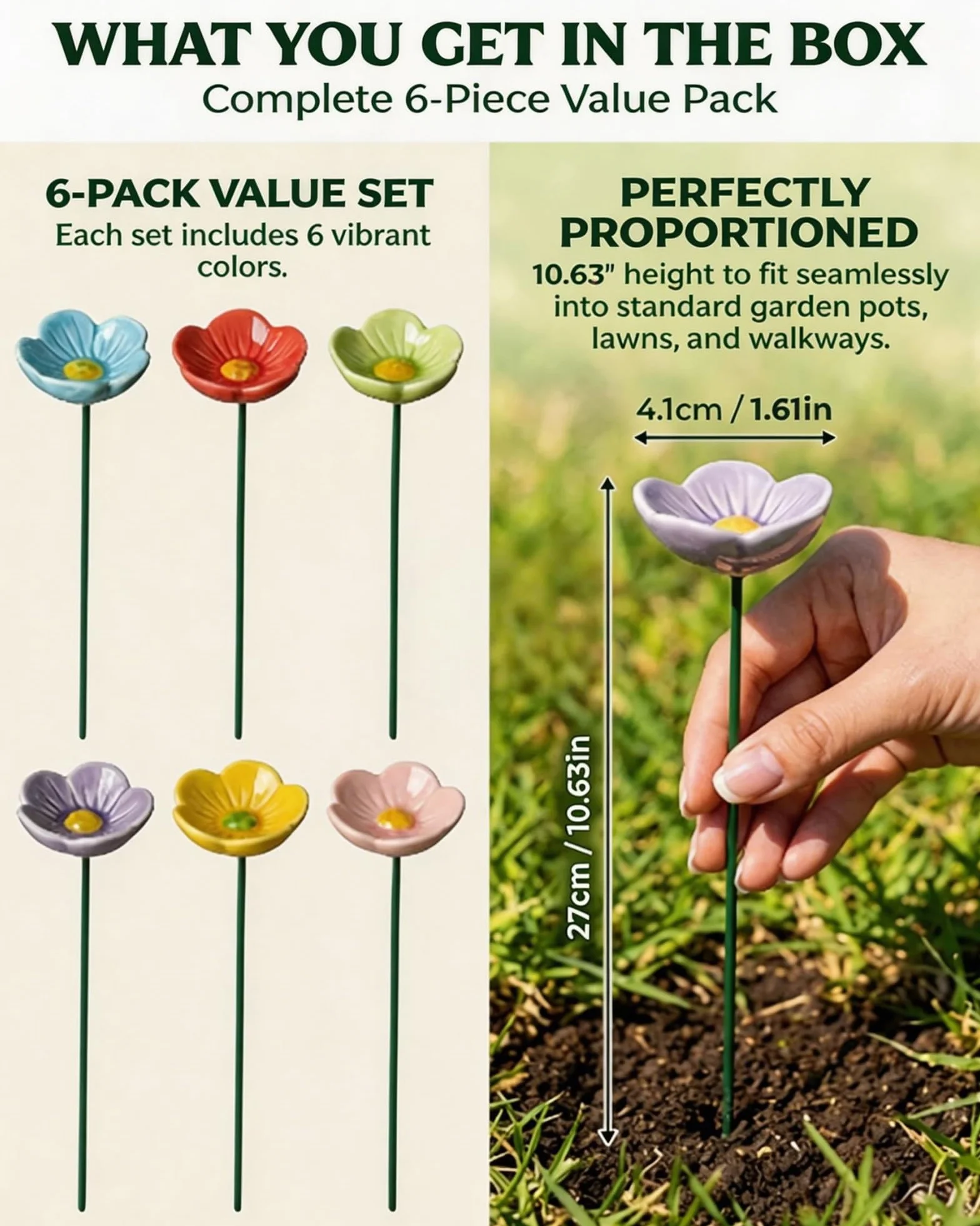 Genérico BJuego de seis piezas ebedor de agua de abeja, Estación de Agua para Insectos en Forma de Flor, Bebederos de Abejas para Jardín, ,Adecuado para insectos y mariposas