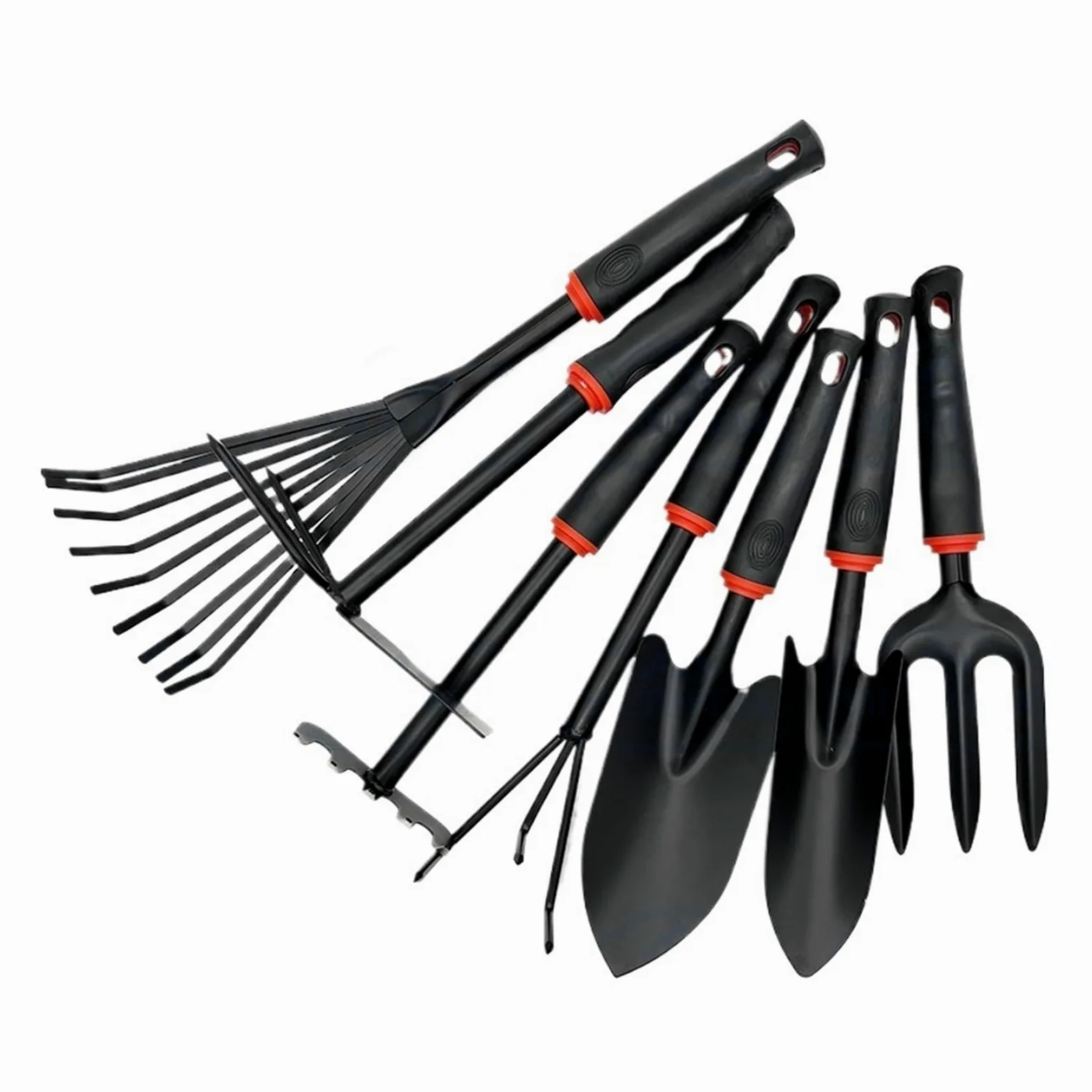 Herramientas manuales de jardinería, combinación de Pala, rastrillo, Tenedor y azada for Cultivo de Plantas domésticas | Nine tooth rake