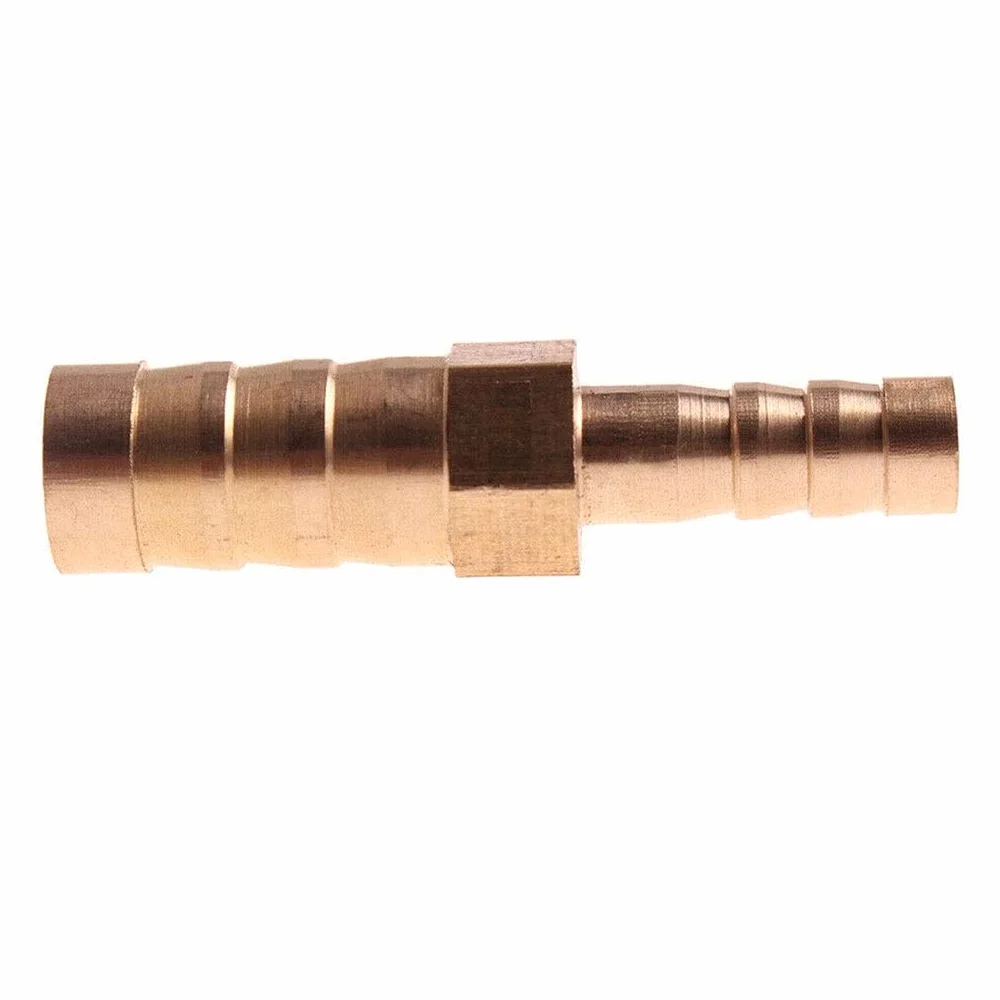 Conector de toque de manguera, Conexión de agua, púa de manguera recta reductora de 2 vías de latón, adaptador de conector de acoplador de cobre reductor de instalación de tubería de púas, f