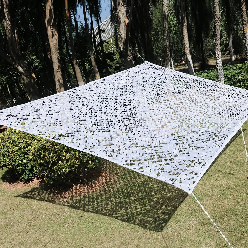HYOUT Red de camuflaje para interior y exterior, cubierta de privacidad, decoración, salón, camping, caza