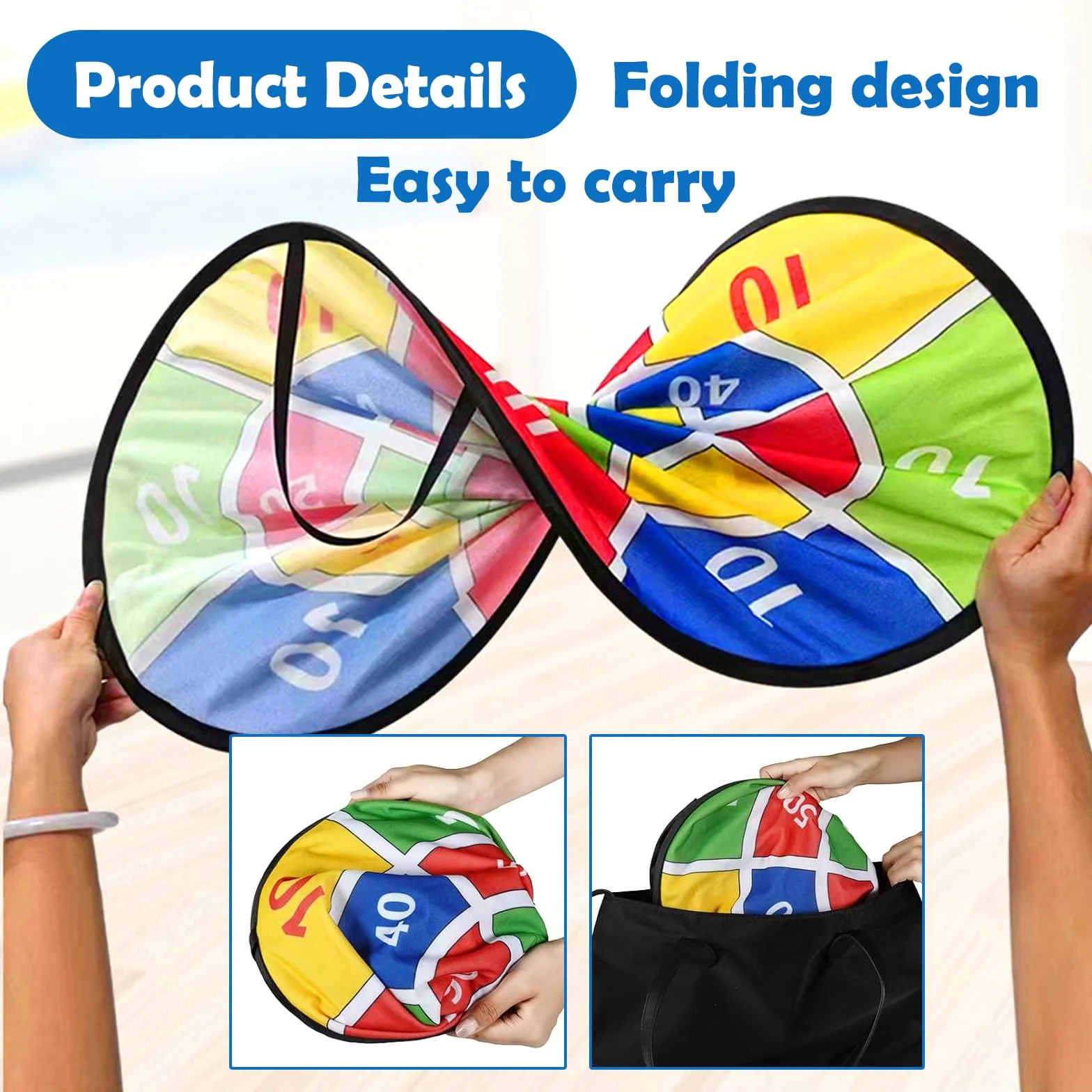Tablero de Dardos Diana 66cm para Niños, Juego de Dardos Unilateral, Regalo Deportivo Interior Exterior 3-12 Años