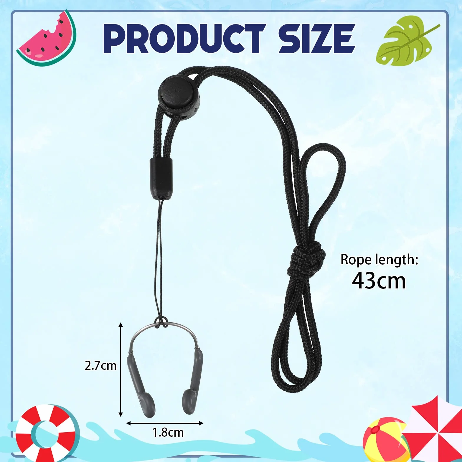 Pinza de Nariz de Natación de Silicona Clip Nasal con Correa y Caja