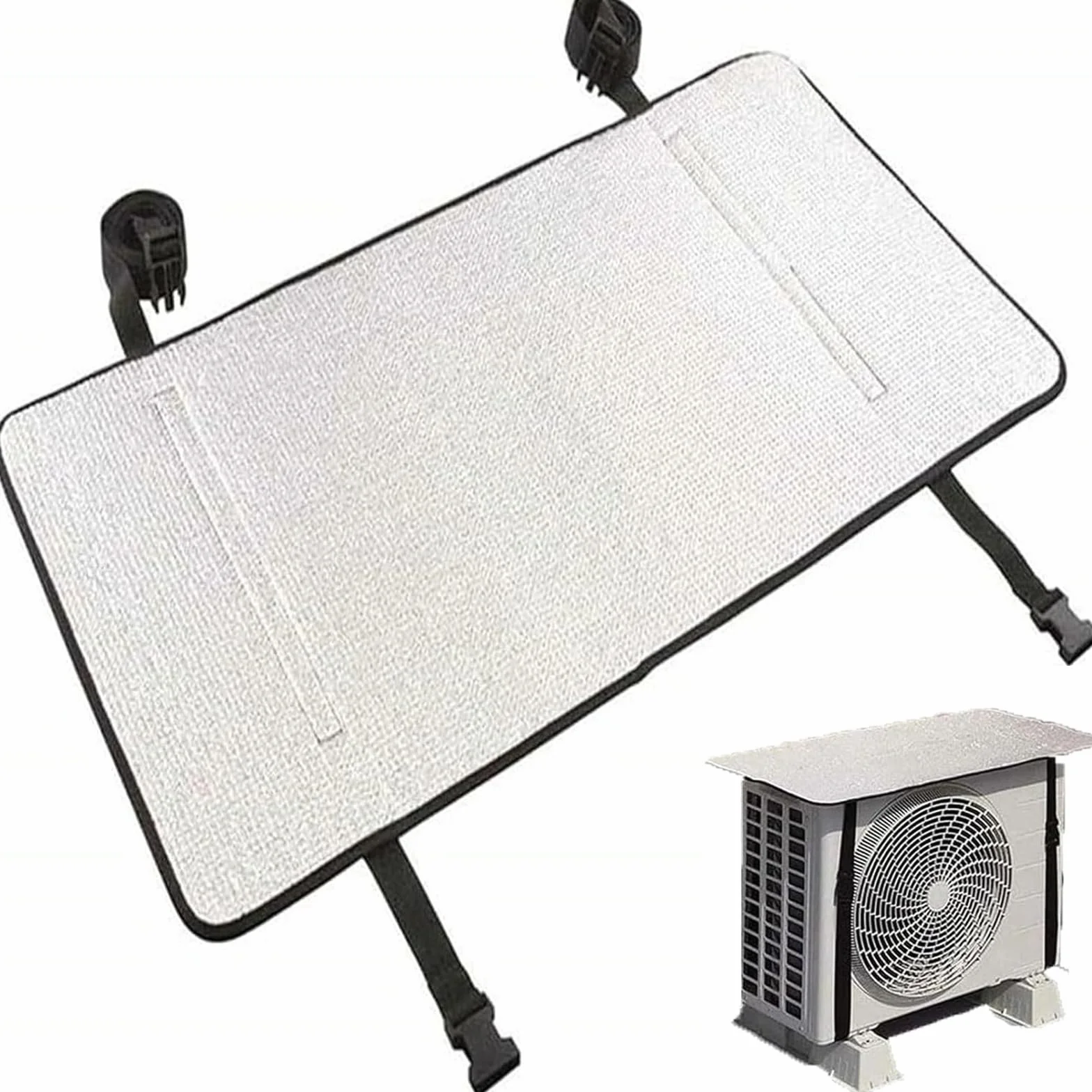 Funda para Aire Acondicionado,Cubierta Exterior de Unidades Exteriores,Cubierta de Aire Acondicionado Impermeable Anti-Polvo Protector Solar Nieve,Cubiertas de Aires para Exteriores,95 * 46cm